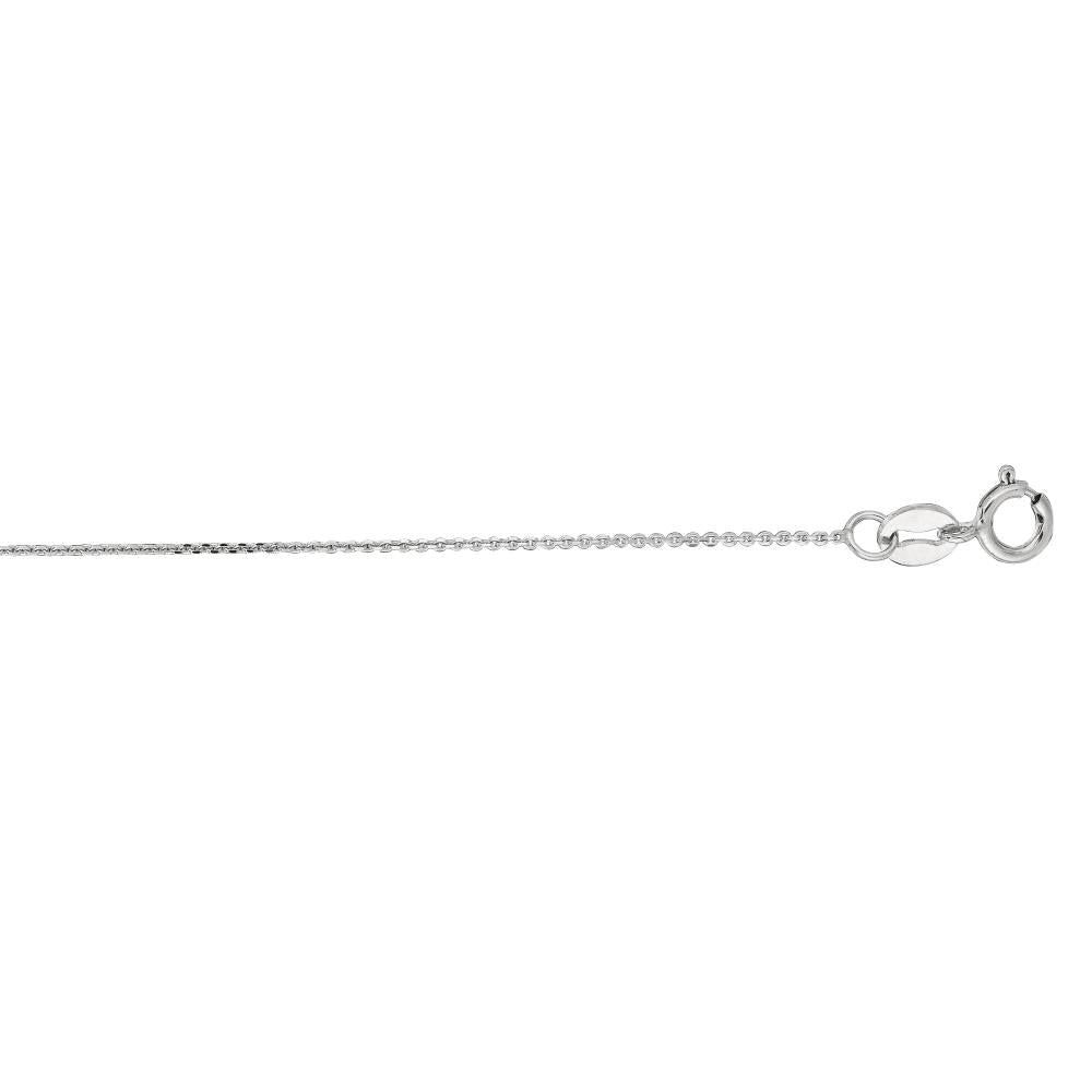 10K Gold 0.87mm Diamond Cut Cable Chain Necklace - Dainty & Elegant Jewelry for Women - Perfect for Everyday Wear, Layering & Gift Giving