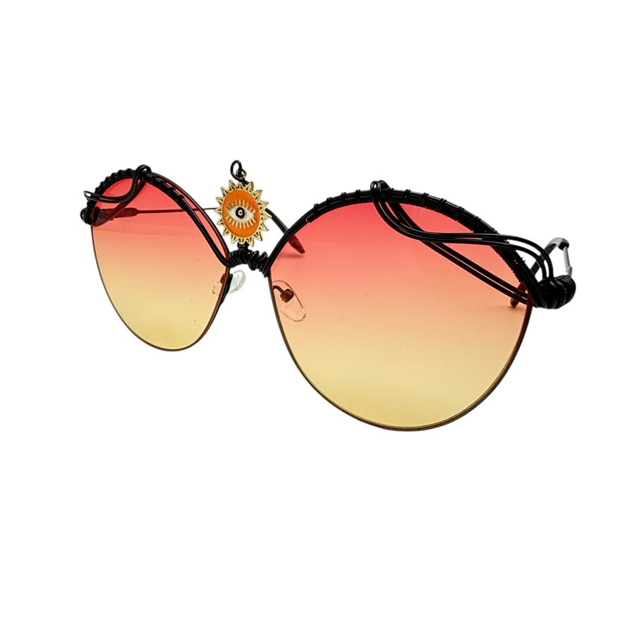 Peach Sunset 3rd Eye Limited Edition T-Shirt - Spiritual & Boho Fashion for Yoga, Meditation & Music Festivals