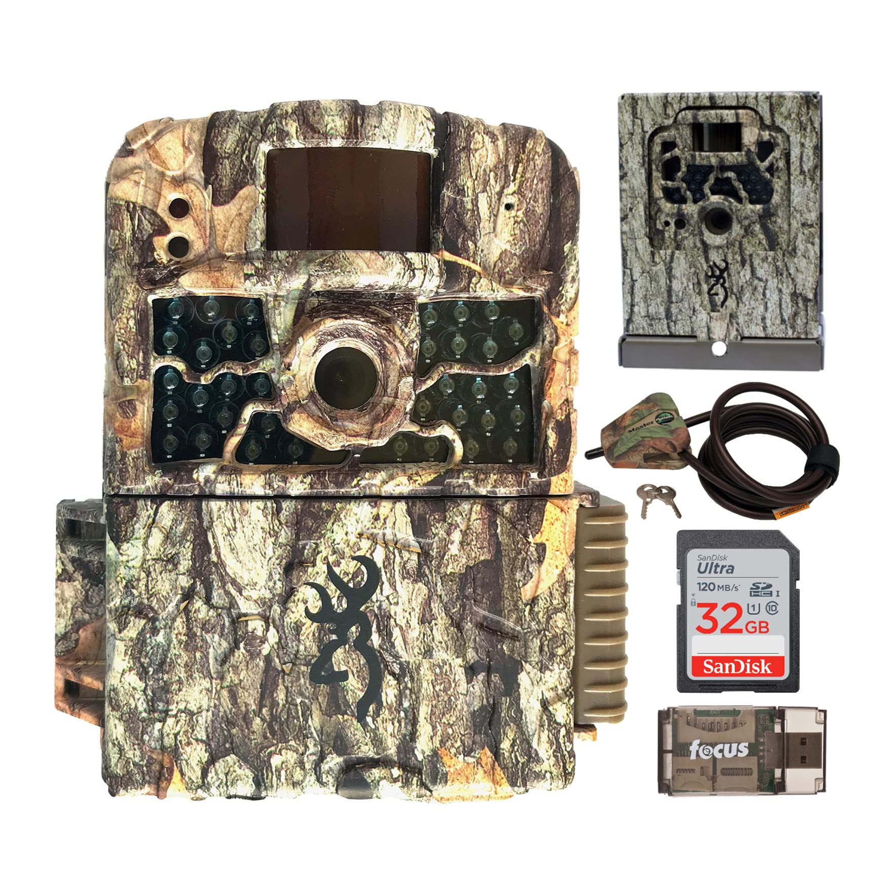 Browning Strike Force HD Max 18MP Trail Camera Bundle - High Resolution Hunting Game Camera with Night Vision for Wildlife Monitoring & Outdoor Security