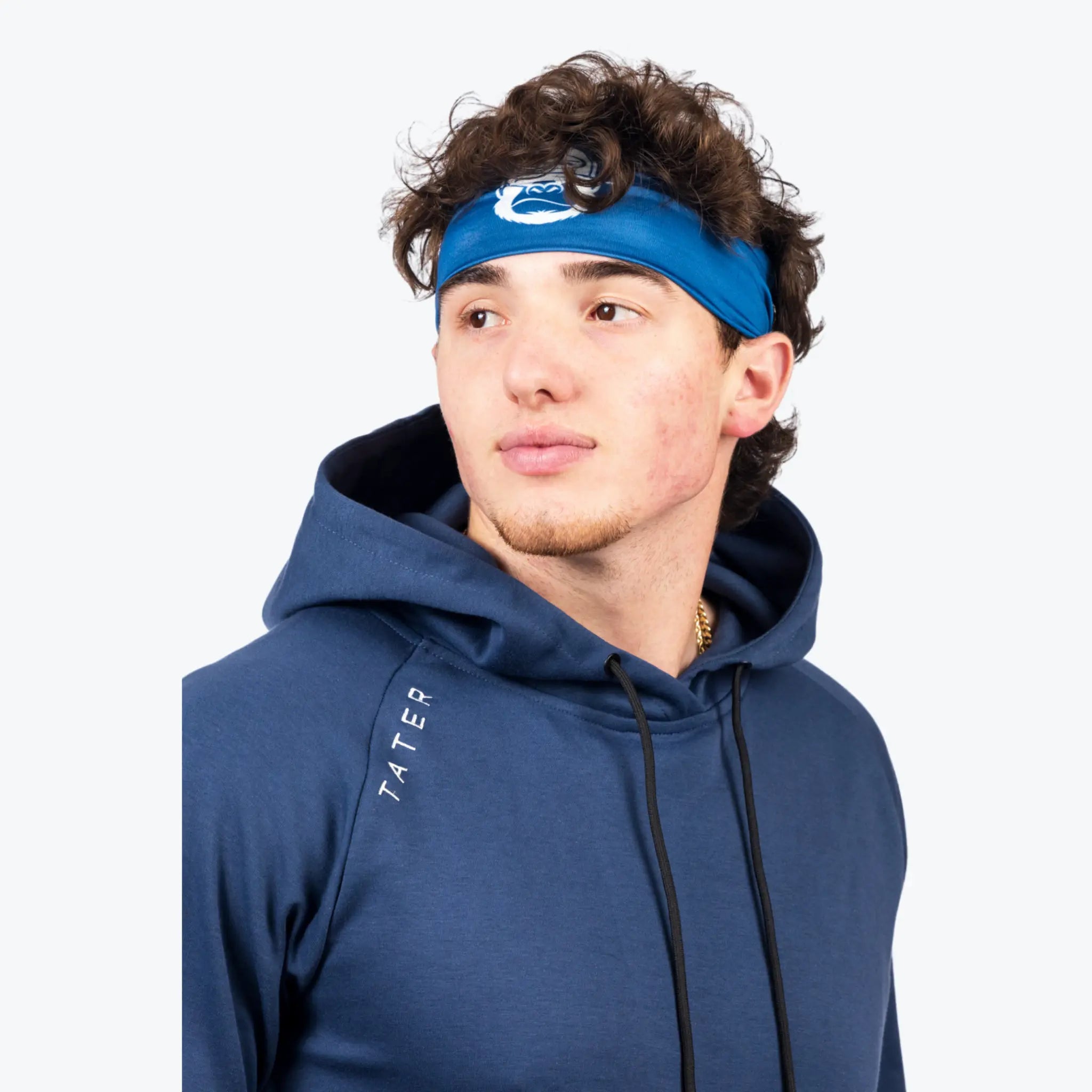 FUNDAMENTALS Long Sleeve Training Hoodie - Midnight Blue | Workout & Gym Essentials for Men & Women | Perfect for Running, Yoga & Casual Wear