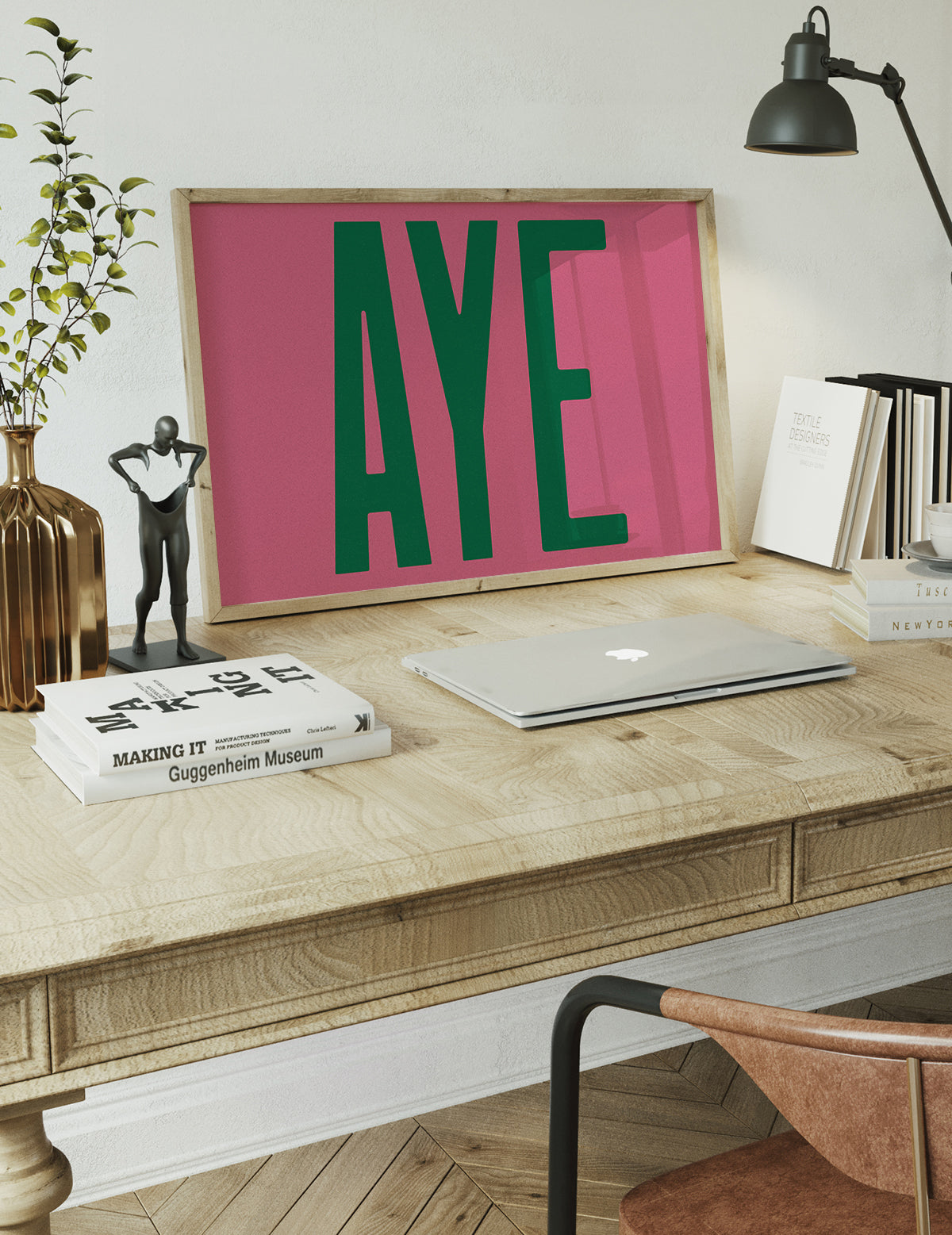Aye Pink Typography Poster Print - Inspirational Wall Art Decor for Home, Office & Gifts | Perfect for Bedroom, Living Room & Workspace