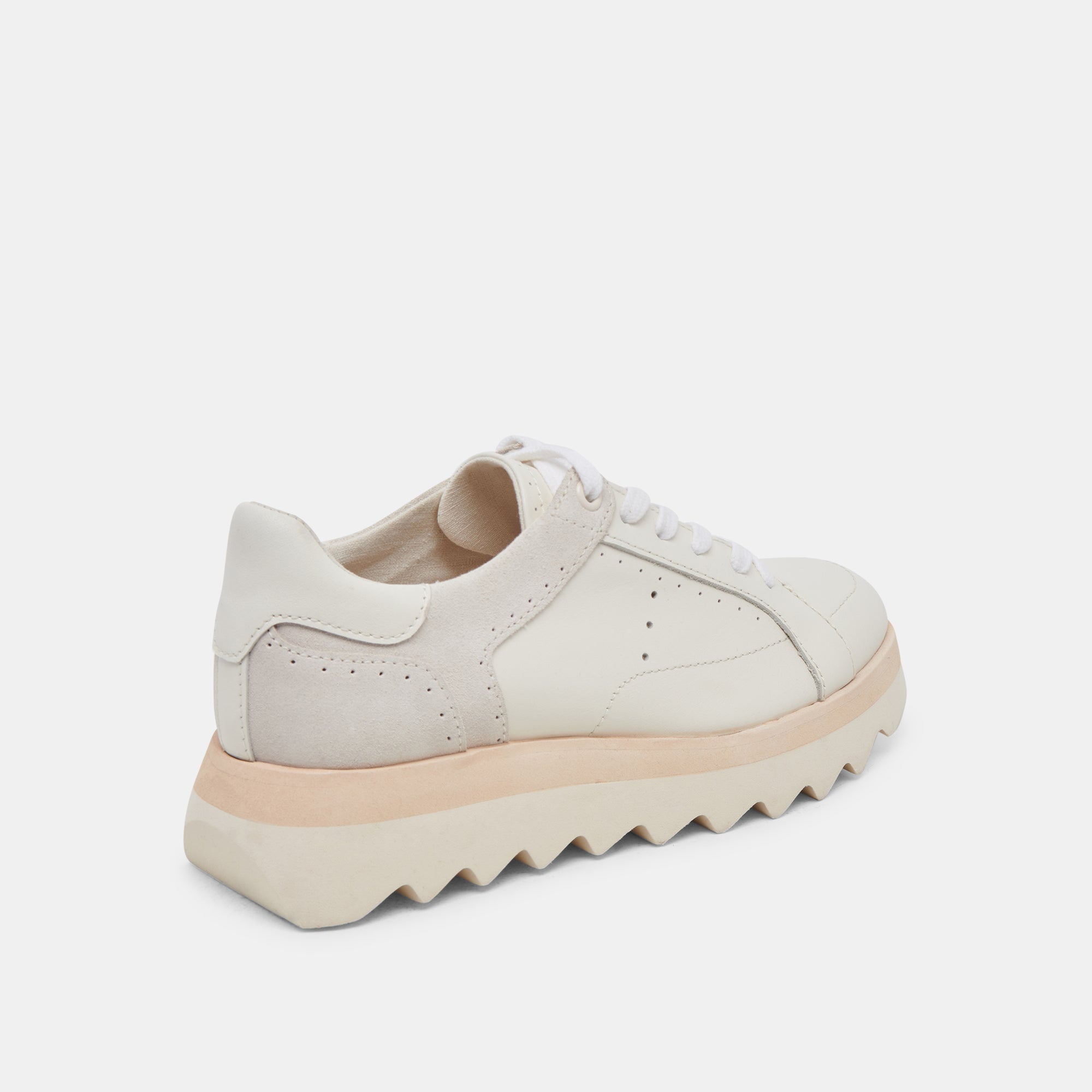 JORGIE White Leather Sneakers for Women - Comfortable Casual Walking Shoes for Everyday Wear, Gym, and Travel
