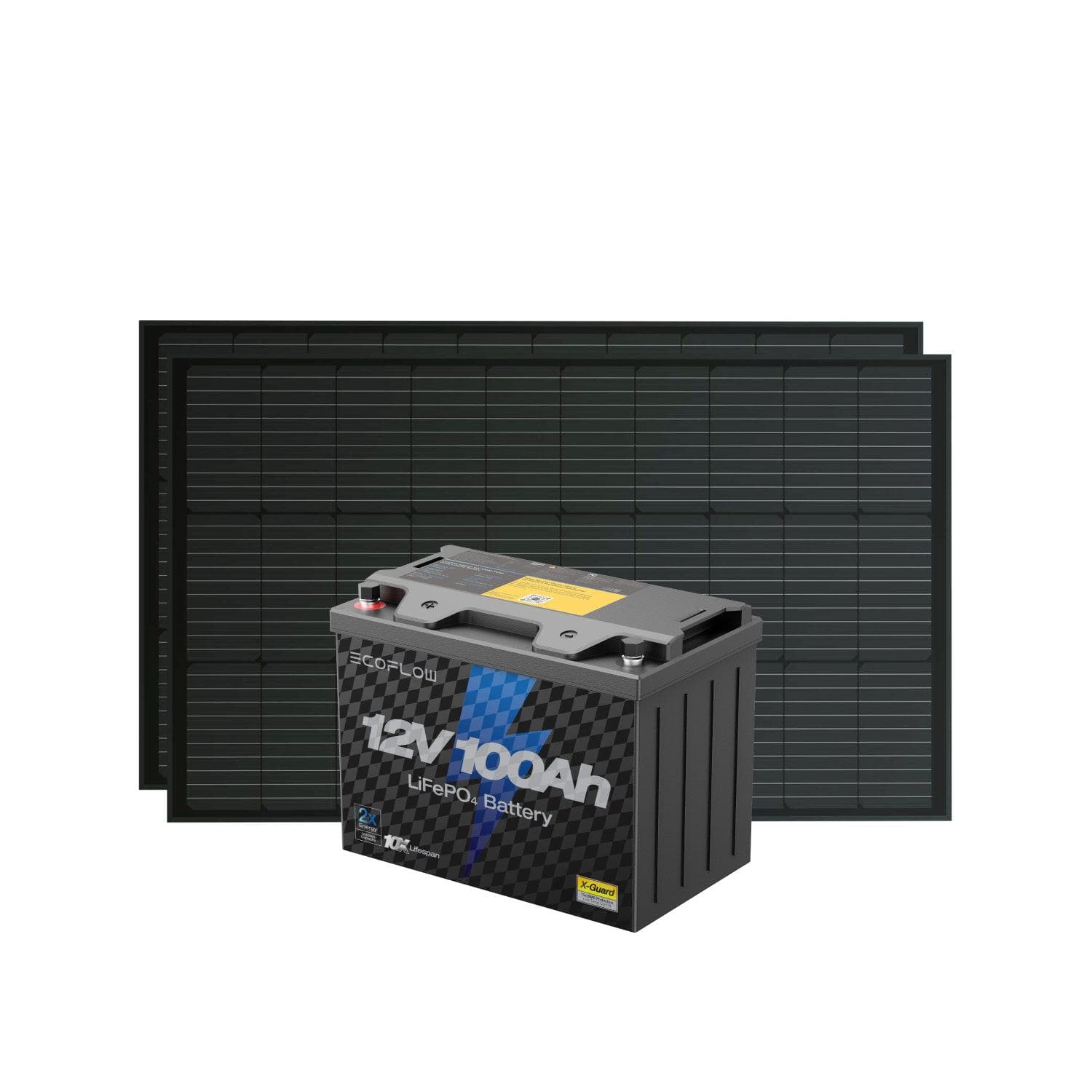 EcoFlow 12V 100Ah LiFePO4 Deep Cycle Lithium Battery for RV, Solar, Marine & Off-Grid Power - Long Lasting Rechargeable Battery for Camping, Boating & Emergency Backup