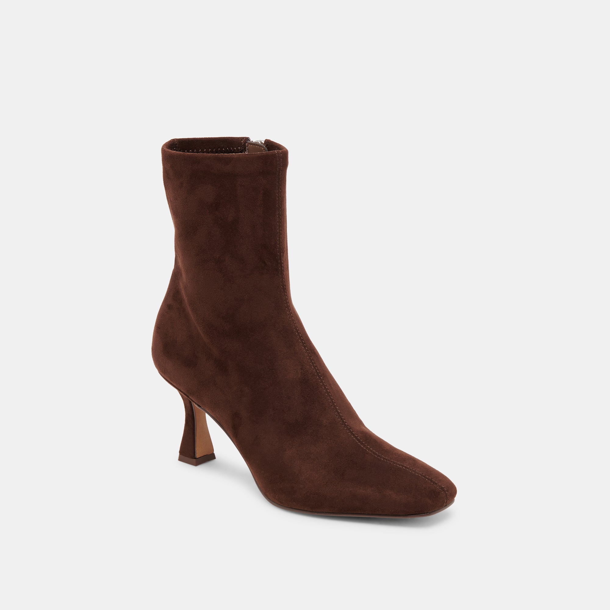 GLAMOR BOOTS DK BROWN STELLA SUEDE - Women's Fashion Ankle Boots for Fall & Winter | Comfortable & Stylish Suede Booties for Casual Outfits, Office Wear & Date Nights
