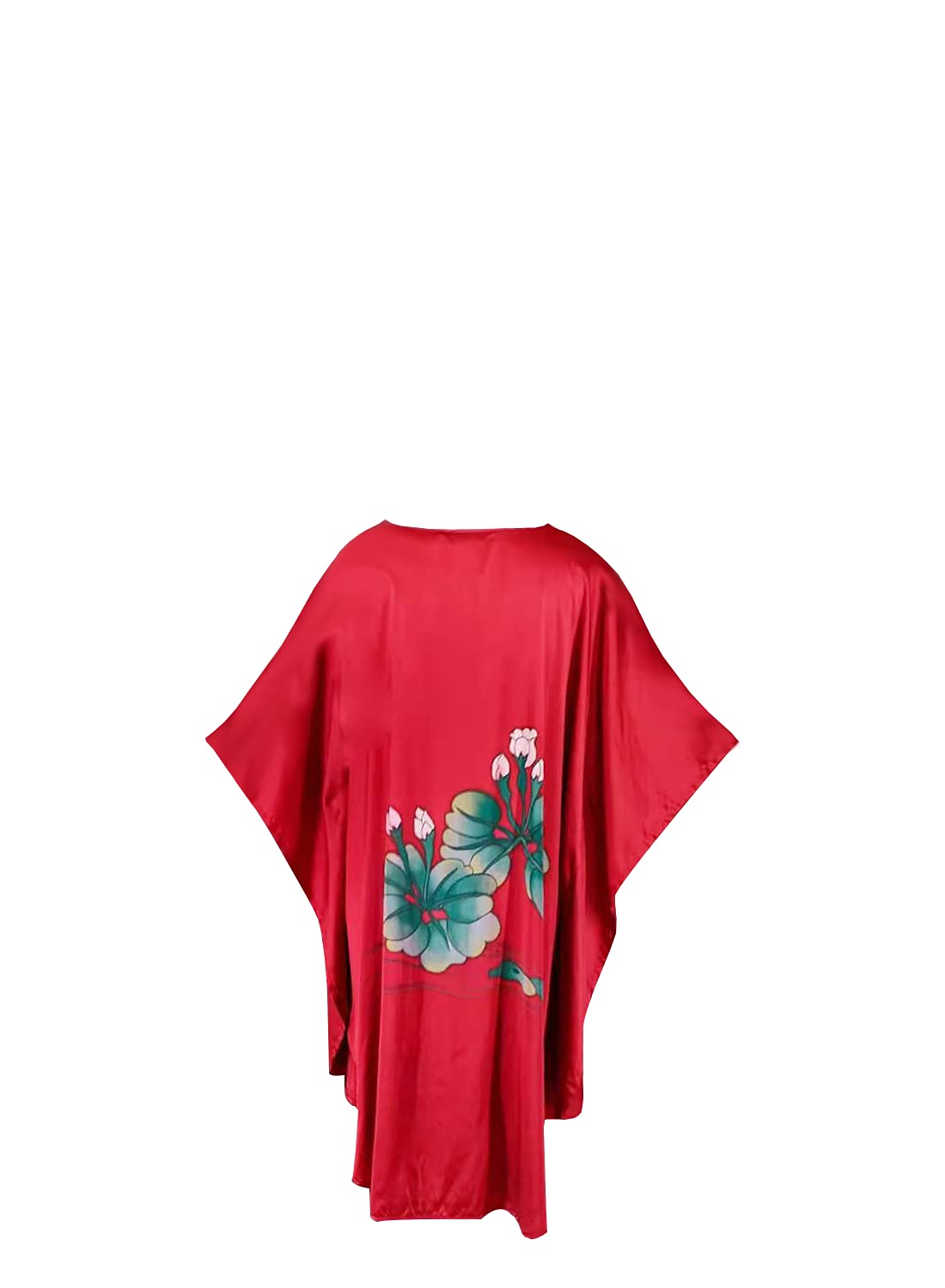 Women's 100% Silk Pajama Set & Floral Kimono Robe with Doll Sleeves - Luxurious Silk Sleepwear & Loungewear for Spa Nights, Bridal Showers & Relaxing at Home