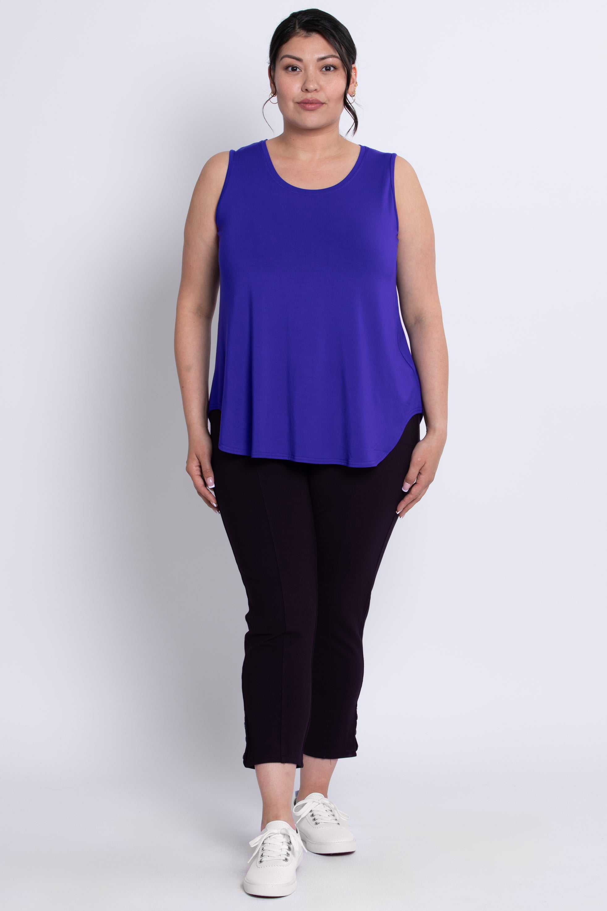 Stylish Jazz Tank Top in Violet - Soft Bamboo Fabric for Women - Perfect for Yoga, Workouts & Casual Wear