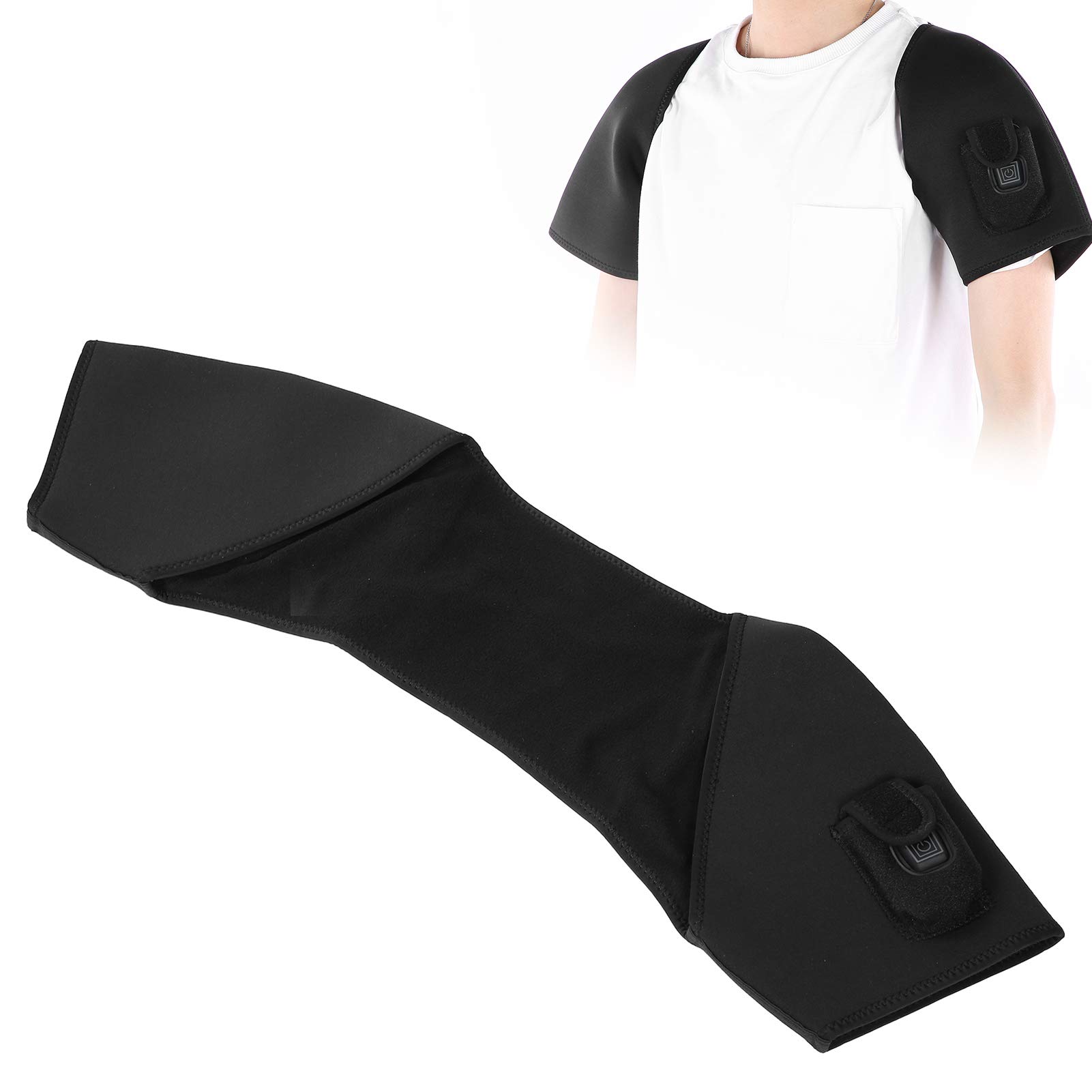 Electric Heating Pad for Shoulder Pain Relief - Physiotherapy Warm Keeping Shoulder Protector & Neck Wrap for Upper Back - 3.5mm DC Plug - Perfect for Home, Office, and Travel Use