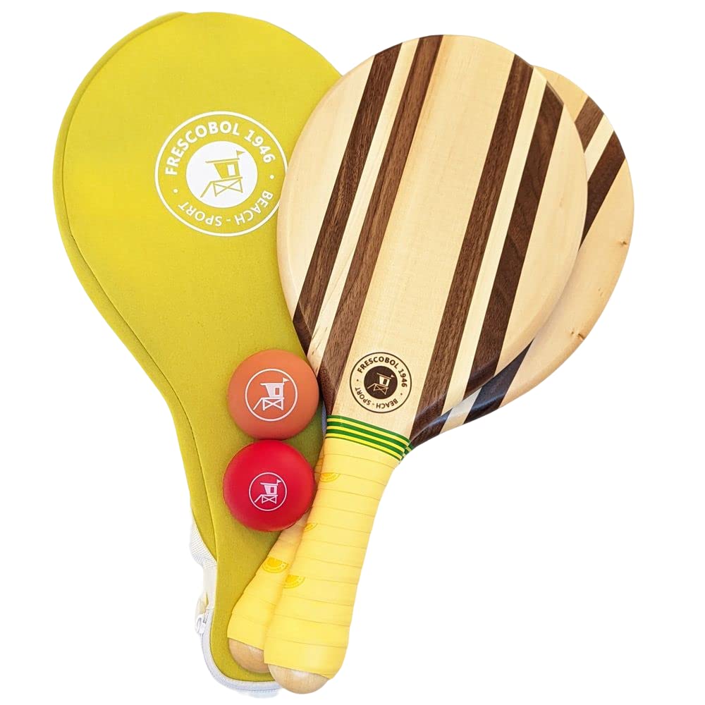 Premium Frescobol Beach Paddles - Authentic Brazilian Edition for Beach Sports & Outdoor Fun
