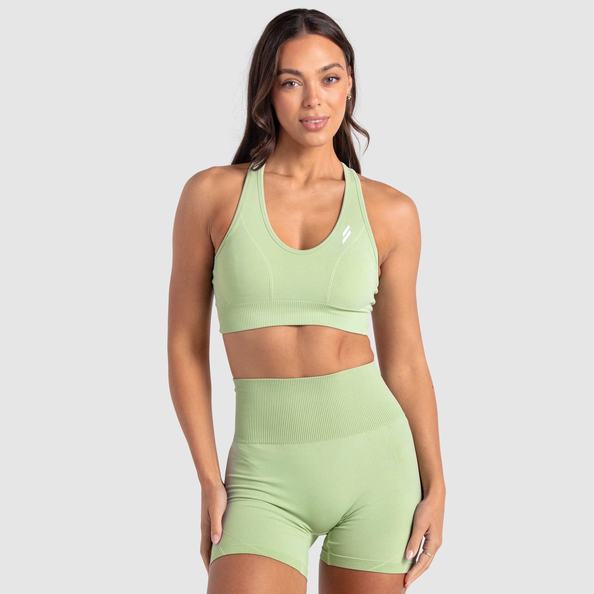 Hyperflex 2 Crop Top - Soft Pastel Green Women's Yoga Shirt | Perfect for Yoga, Pilates & Gym Workouts
