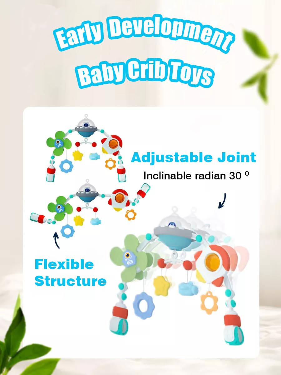 **Pau1Hami1ton Baby Stroller Arch Toys - Adjustable Hanging Toys for Crib, Stroller & Car Seat | Interactive Bouncer Toy Bar & Bassinet Mobile | Perfect Baby Shower Gift (Spacecraft Design S-19) - Ideal for Playtime, Travel & Nursery Decor**