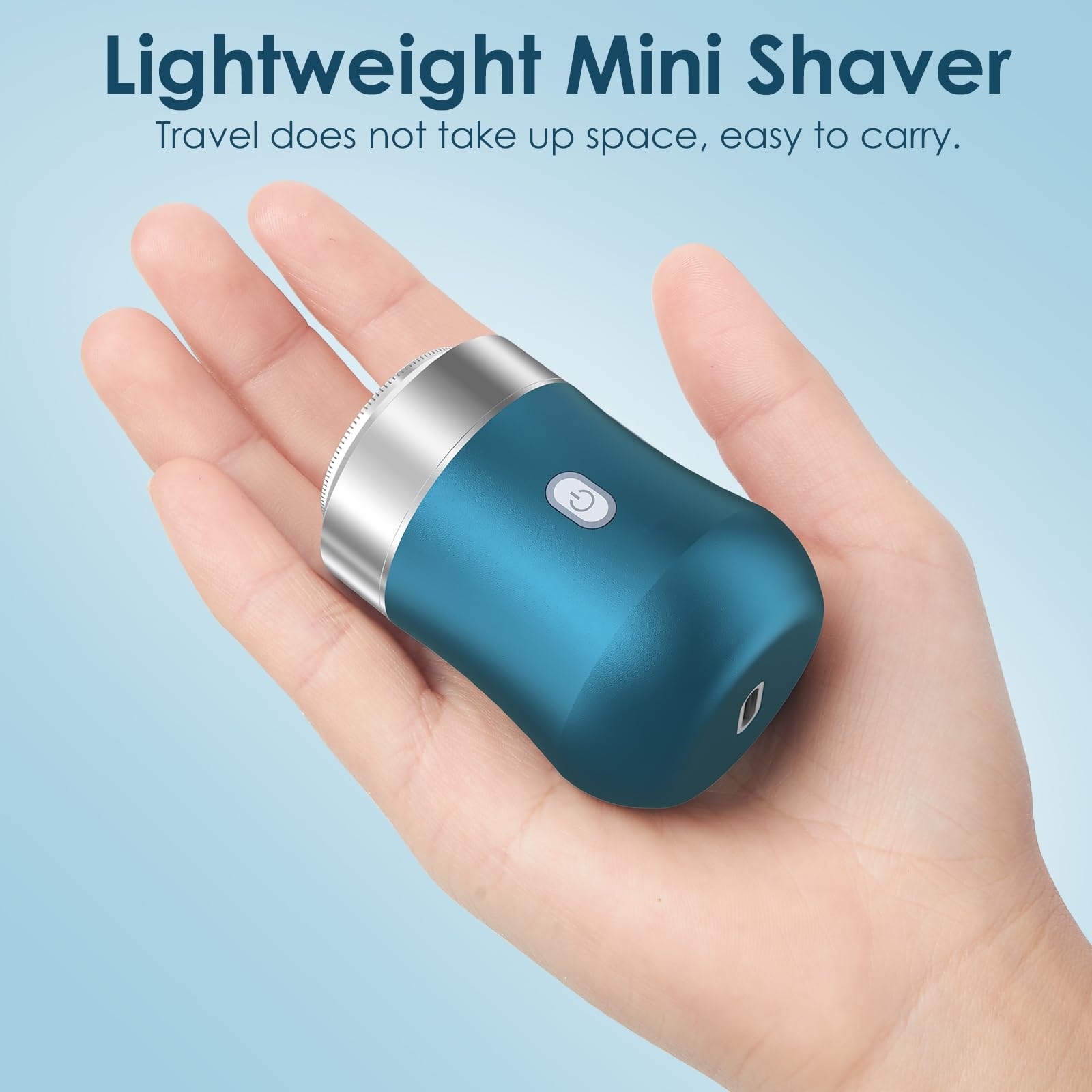 Mini Dual-Head Electric Shaver for Men - Portable & Rechargeable Travel Shaver with Double Head, USB Charging, Wet/Dry Use - Perfect for Home, Office & Travel Grooming