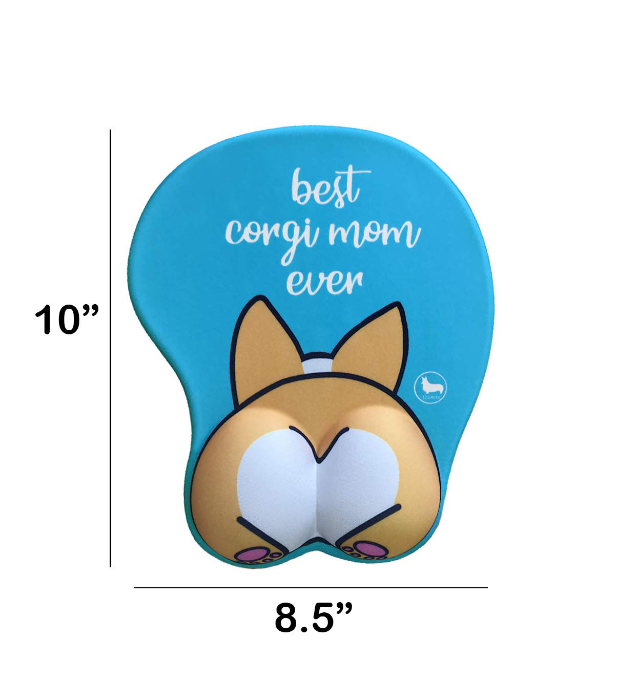 3D Corgi Mouse Pad - Best Corgi Mom Ever Silicone Mouse Mat for Computer & Office Desk - Cute Dog Lover Gift for Work, Gaming & Home Office Use