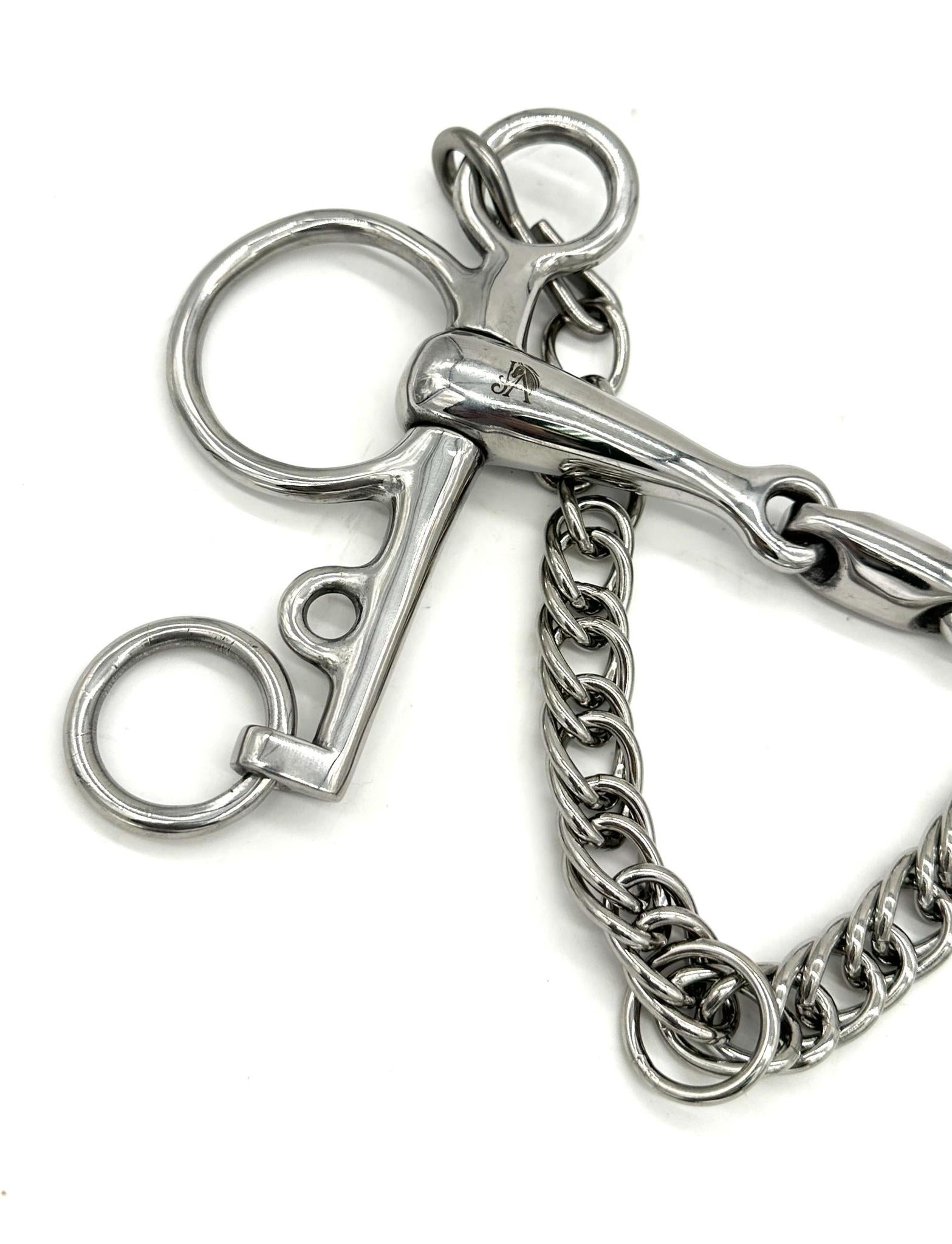 Jake Adams Elliptical Locking Pelham Bit - English Horse Riding Bit for Dressage & Jumping - Secure & Comfortable Control for Training & Competition