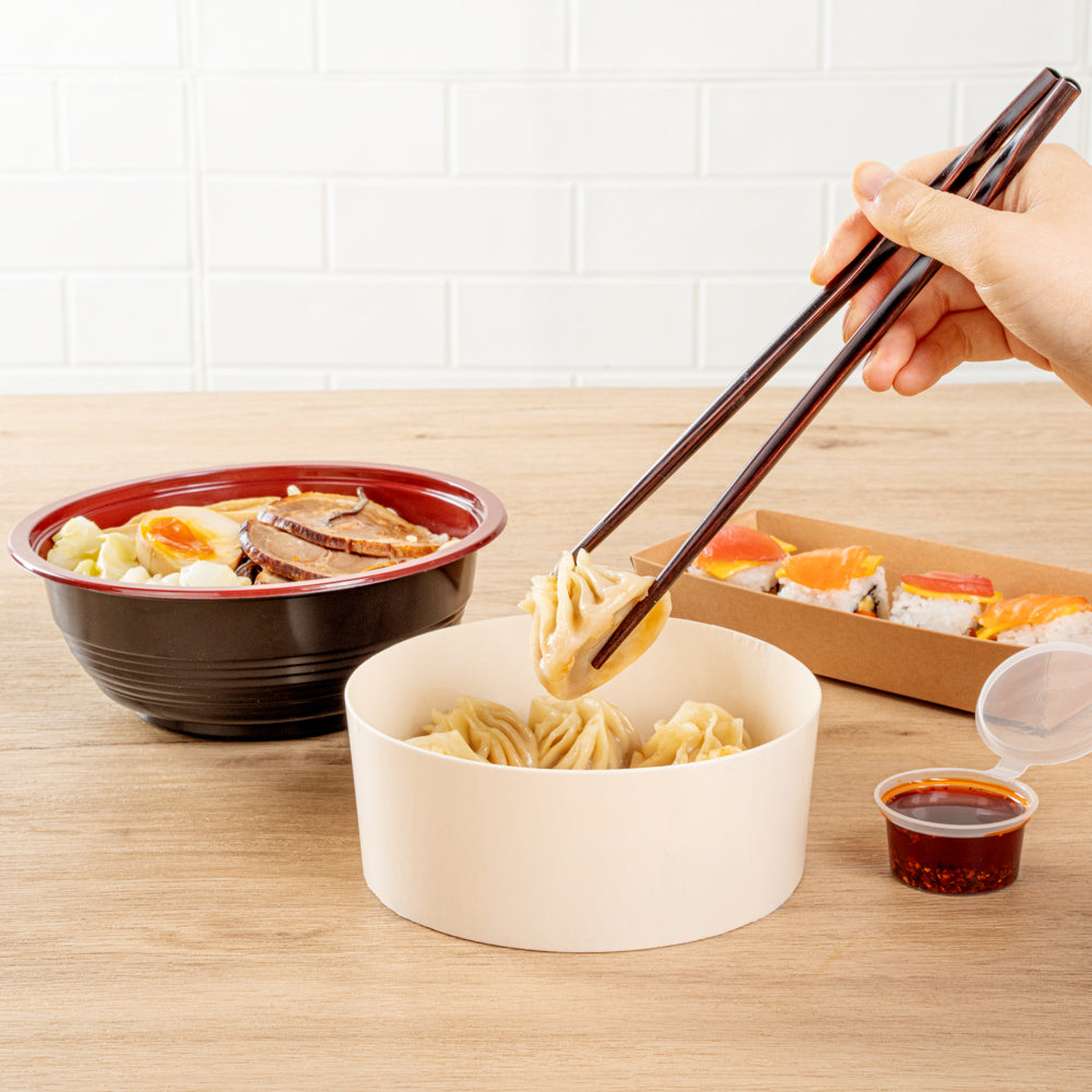 Premium Dark Brown Bamboo Twisted Chopsticks - 10-Piece Set | Eco-Friendly & Durable | Perfect for Sushi, Asian Cuisine & Home Dining