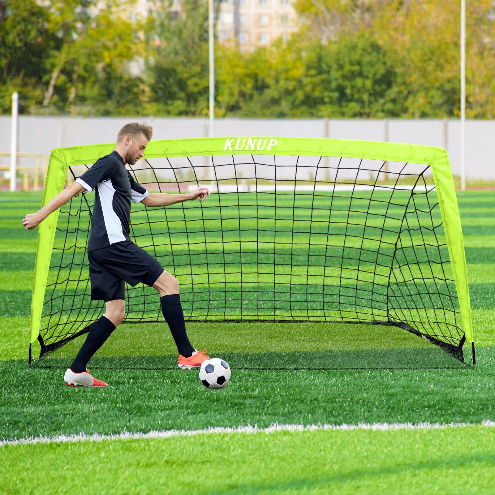Best Foldable Soccer Goals for Kids & Adults - 5x3, 6x4, 9x5 FT Portable Soccer Nets with Carrying Bag - Perfect for Backyard Training, Youth Soccer Practice & Outdoor Sports Games