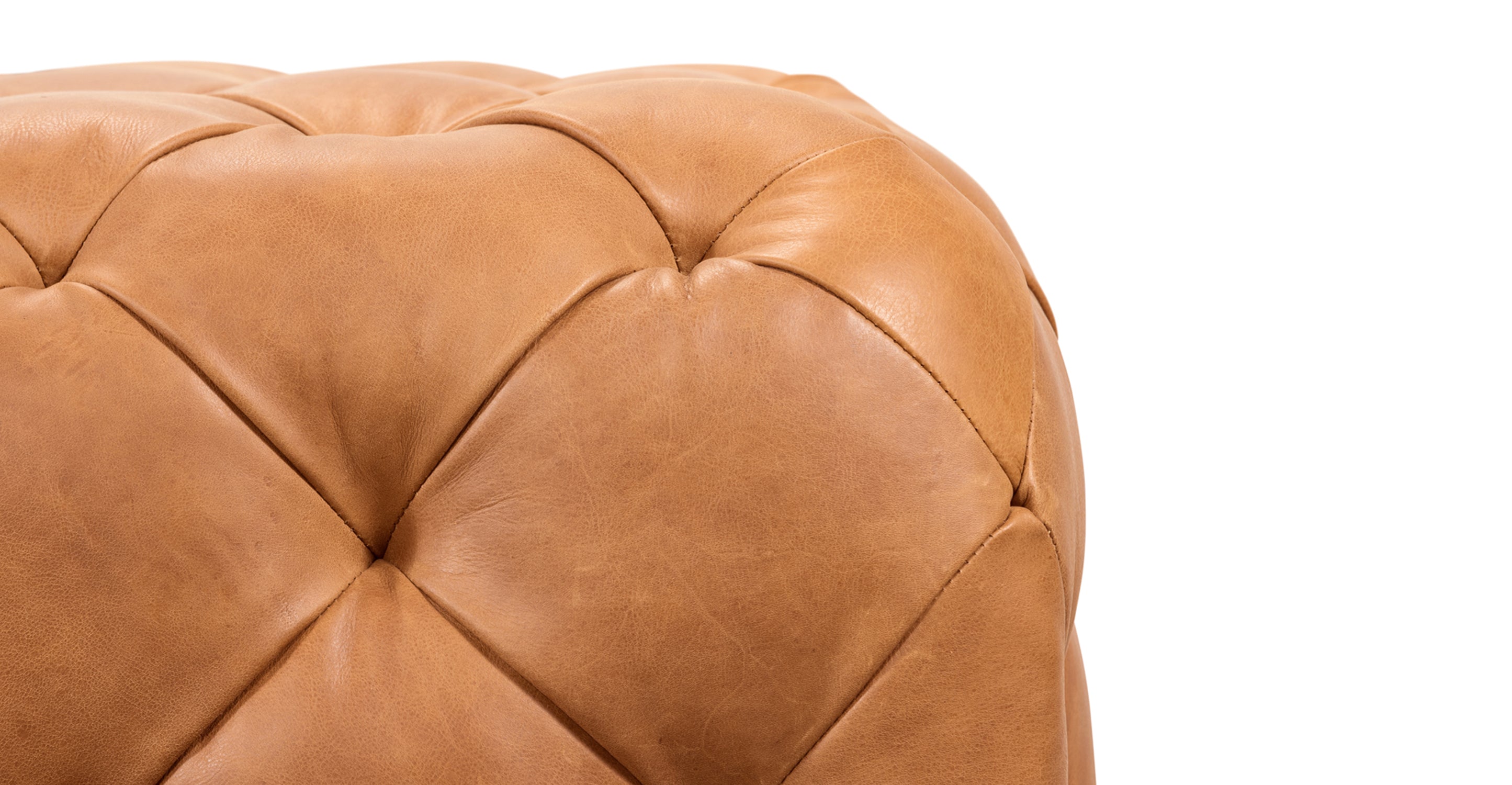 Premium Turin Leather Ottoman - Versatile Footrest, Storage Bench & Extra Seating - Perfect for Living Room, Bedroom & Home Office