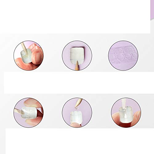 Fake Nails Gift Box - Almond Ballet Jewelry Nails for Party & Wedding