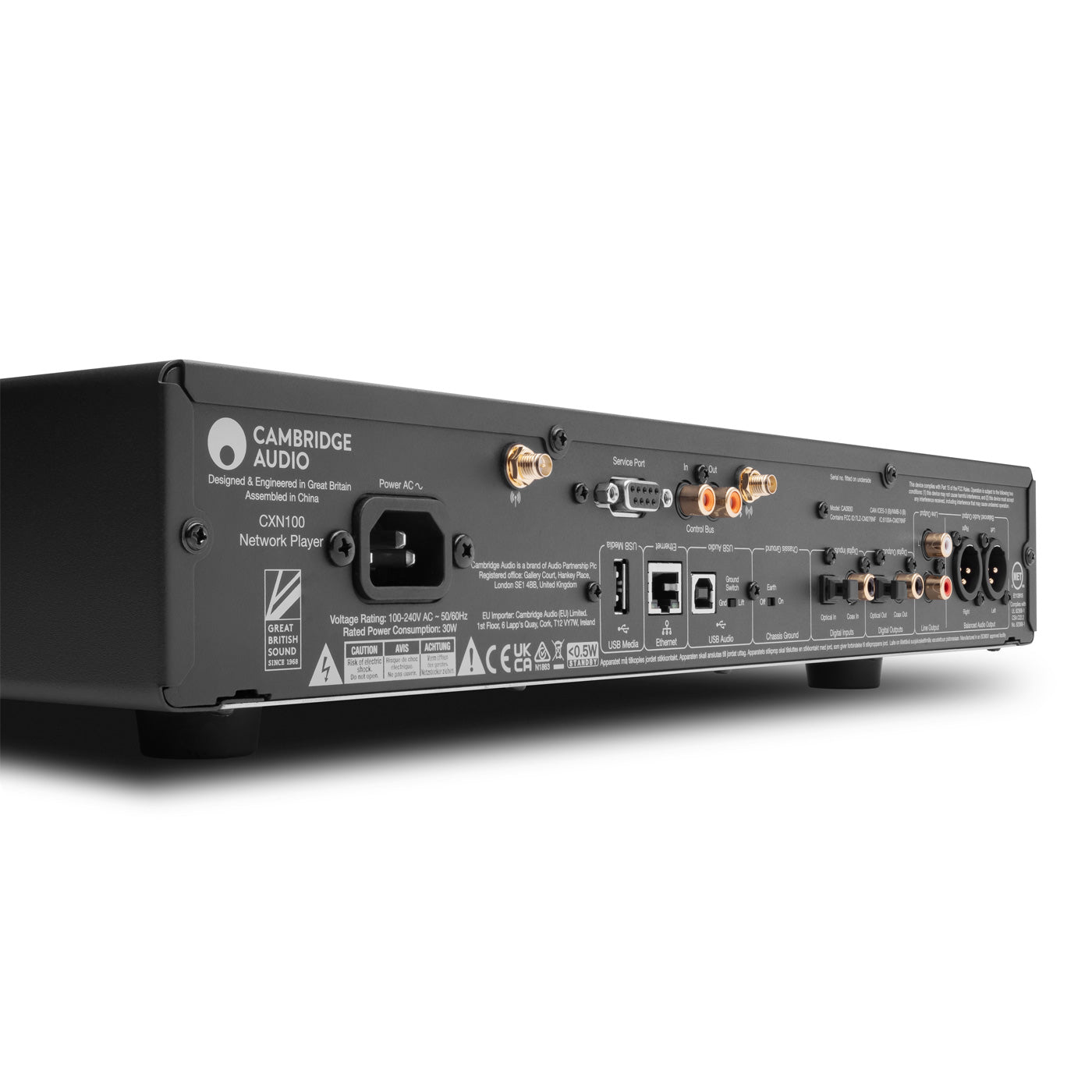 Cambridge Audio CXN100 Network Music Player - High-Resolution Wireless Streaming, Lunar Grey | Perfect for Home Audio Systems & Multi-Room Setup