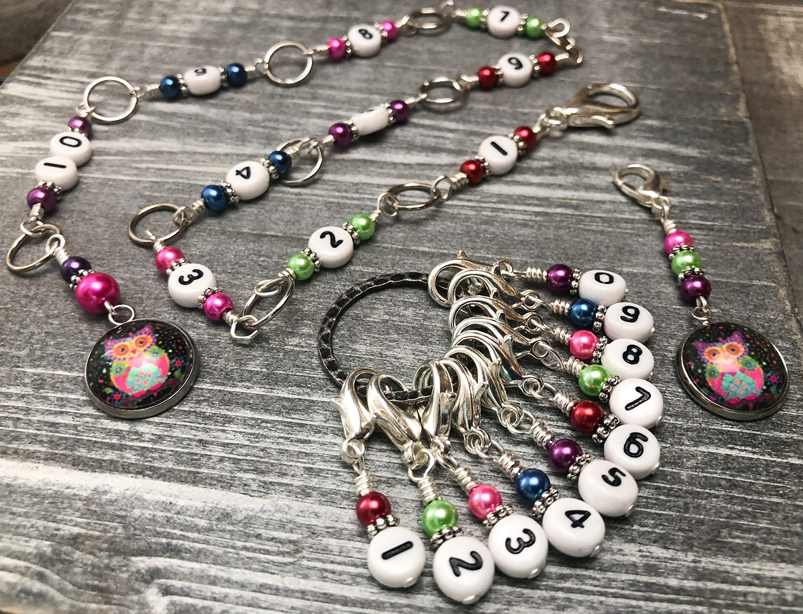 Owl Charm Knitting Row Counter - Stitch and Chain Row Counter for Knitting & Crochet | Perfect for Handmade Scarves, Hats, and Sweaters