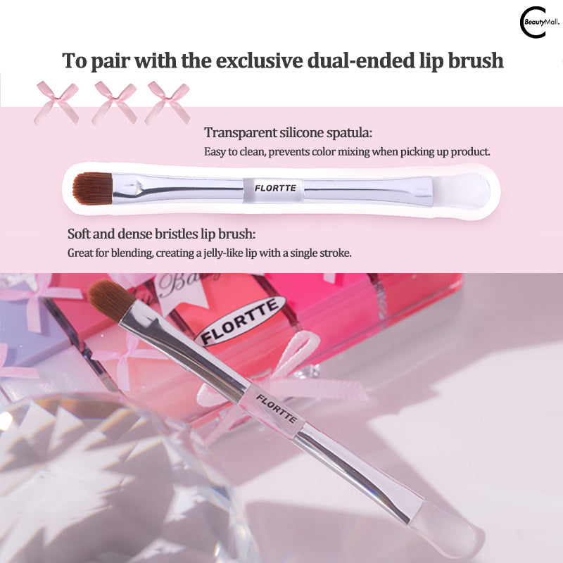 FLORTTE Princess Heart Series 10-Color Lip Tint Palette - Long Lasting Moisturizing Lip Gloss Set for Daily Makeup, Party & Date Night