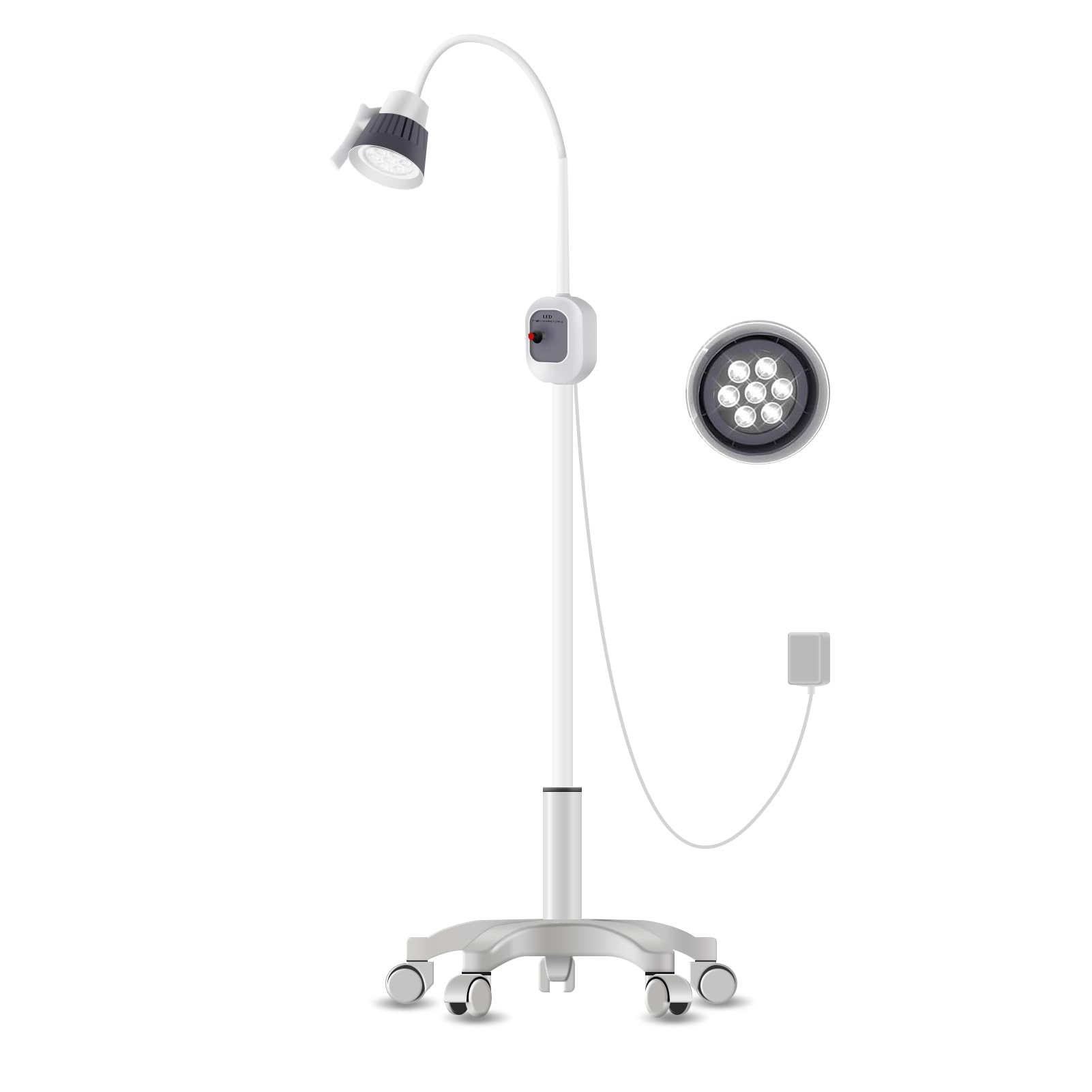 Portable LED Surgical Light - Medical Exam Lamp for Dental, Gynecology & Outpatient Clinics | Veterinary Pet Surgery Lighting | Perfect for Hospitals, Clinics & Home Healthcare Use