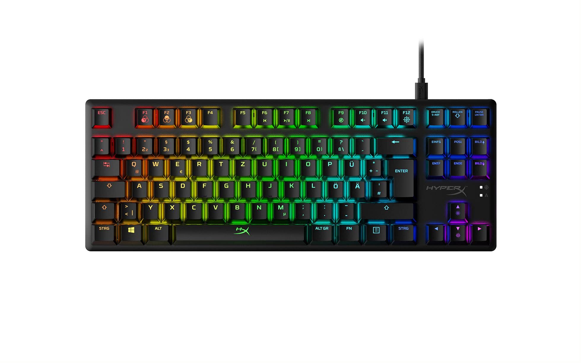 HyperX Alloy Origins Core RGB Mechanical Gaming Keyboard - USB-A, Tenkeyless Design, HyperX Red Switches (DE Layout) for PC, Mac, PS4, PS5 - Perfect for Esports, Gaming & Typing