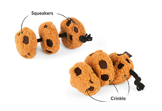 P.L.A.Y. Pup Cup Cafe Squeaky Plush Dog Toys Bundle - Cute & Durable Interactive Puppy Chew Toys for Small & Medium Dogs - Perfect for Indoor Play, Training Rewards & Cuddling Companionship
