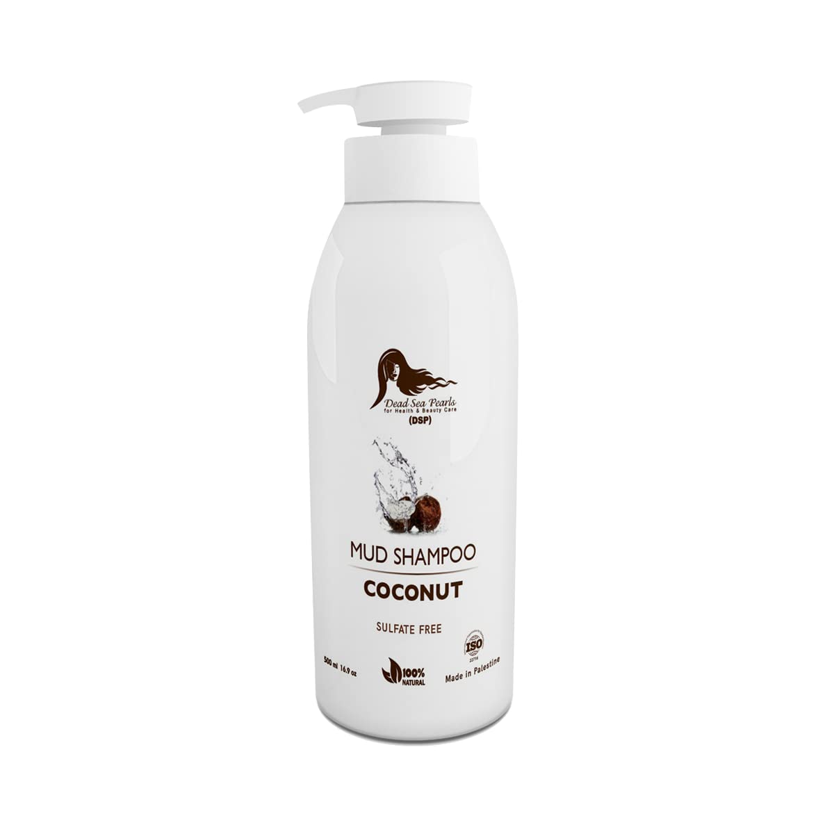 Dead Sea Mud Shampoo with Coconut Oil & Keratin - 16.9oz/500ml Hair Strengthening Treatment - Mineral Rich Formula for Damaged Hair - Deep Cleansing & Nourishing for Dry, Frizzy Hair - Perfect for Daily Use & Salon-Quality Results