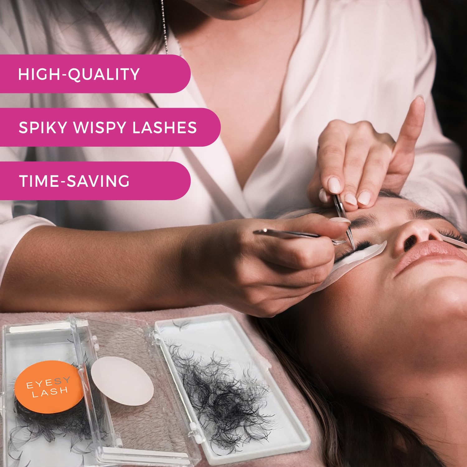 500 Wispy Premade Eyelash Fans - 5D 0.07mm 12mm Curl CC - Handmade Natural Wispy Lashes for Volume & Spiky Look | Professional Eyelash Extensions for Salons, Bridal Makeup & Daily Wear