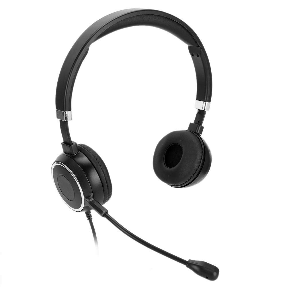 Topiky USB Communication Headset with Microphone & Soft Ear Cushions - Noise Cancelling Call Center Headphones for Online Chat, Teaching, Remote Work & Customer Service (USB Wired PC Computer Headset)