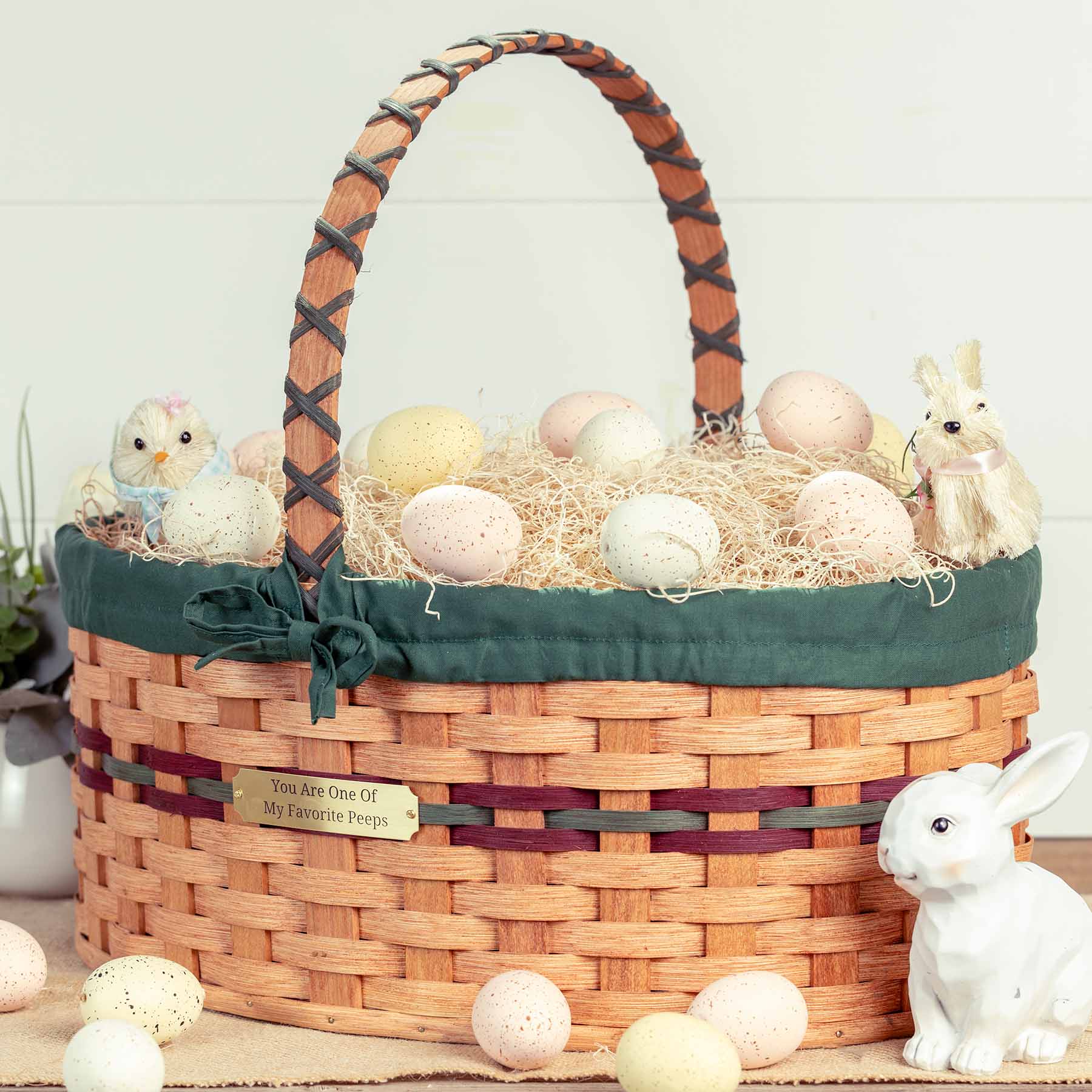 Extra Large Woven Easter Basket - Giant Amish Wicker Basket for Easter Egg Hunts, Home Decor & Gift Giving