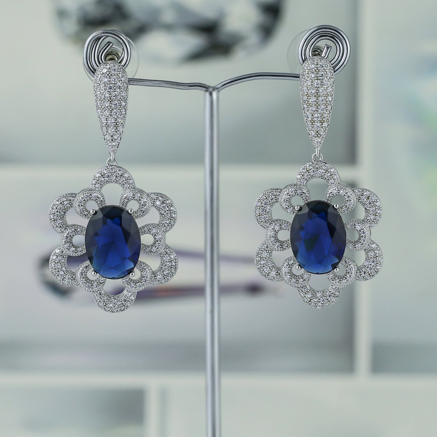Elegant Cubic Zirconia CZ Drop Dangle Earrings for Women - CE10868 | Perfect for Weddings, Parties & Special Occasions