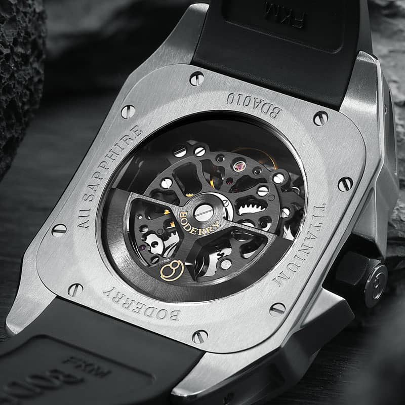 STORM Square Automatic Titanium Watch for Men - A10T 01 | Luxury Waterproof Wristwatch for Business, Casual & Outdoor Activities