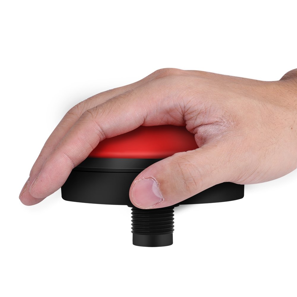 100mm LED Push Buttons - Large Convex LED Arcade Game Buttons for DIY 2 Player Control Panel Replacement (Red) - Perfect for Arcade Cabinets, Gaming Consoles, and DIY Retro Gaming Projects