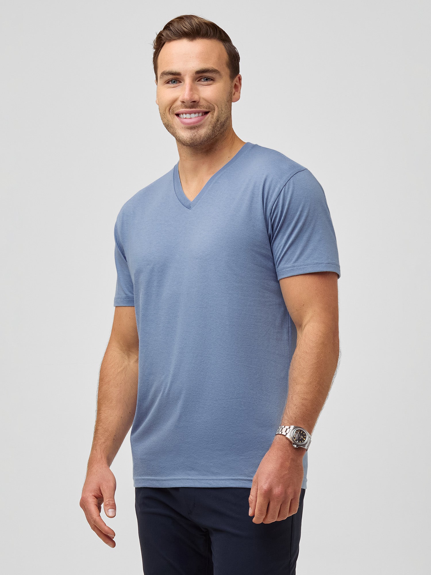 Spring Essentials Women's V-Neck T-Shirts 5-Pack - Soft Cotton Casual Tees for Everyday Wear, Layering & Outfit Styling