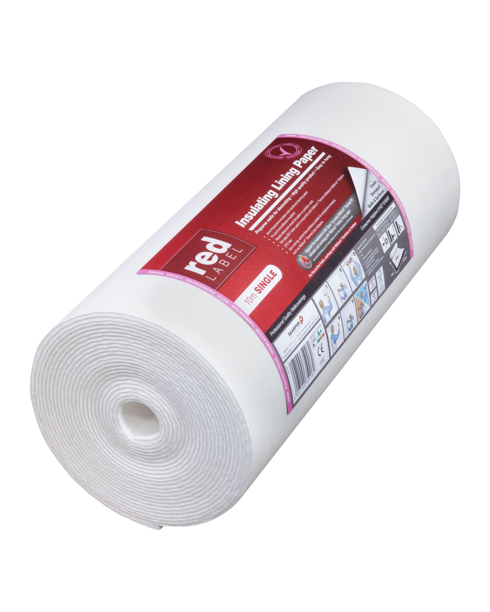 Erfurt MAV Red Label Insulating Lining Paper - Thermal Barrier for Walls & Ceilings - Perfect for Home Insulation & Energy Savings