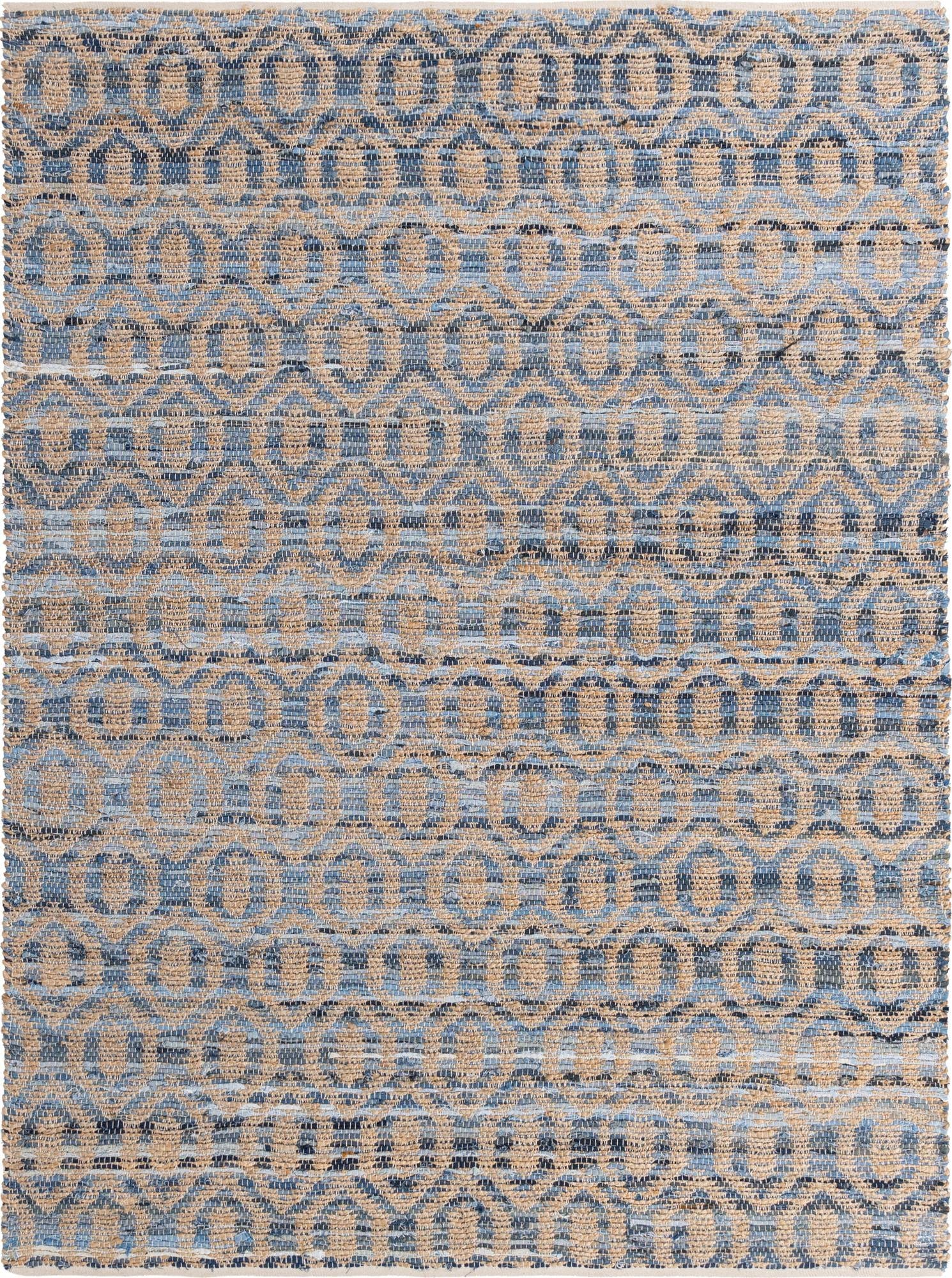 Unique Loom Chindi Jute Collection Handwoven Area Rug - 7'1