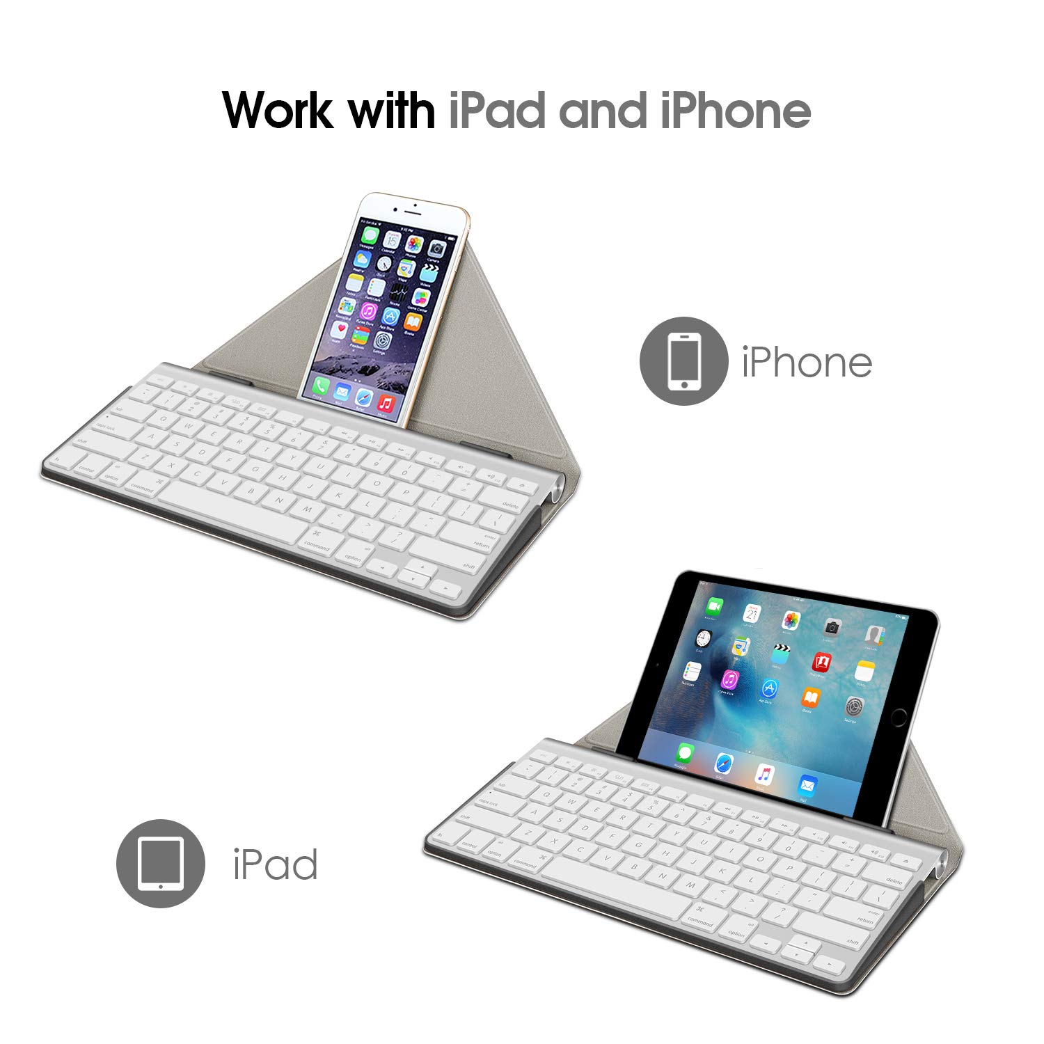 Fintie Slim Lightweight Protective Carrying Case for Apple Wireless Keyboard (MC184LL) - Compatible with iPhone, iPad, iPad Pro/Air/Mini/iMac - Perfect for Travel, Office & Home Use - Black