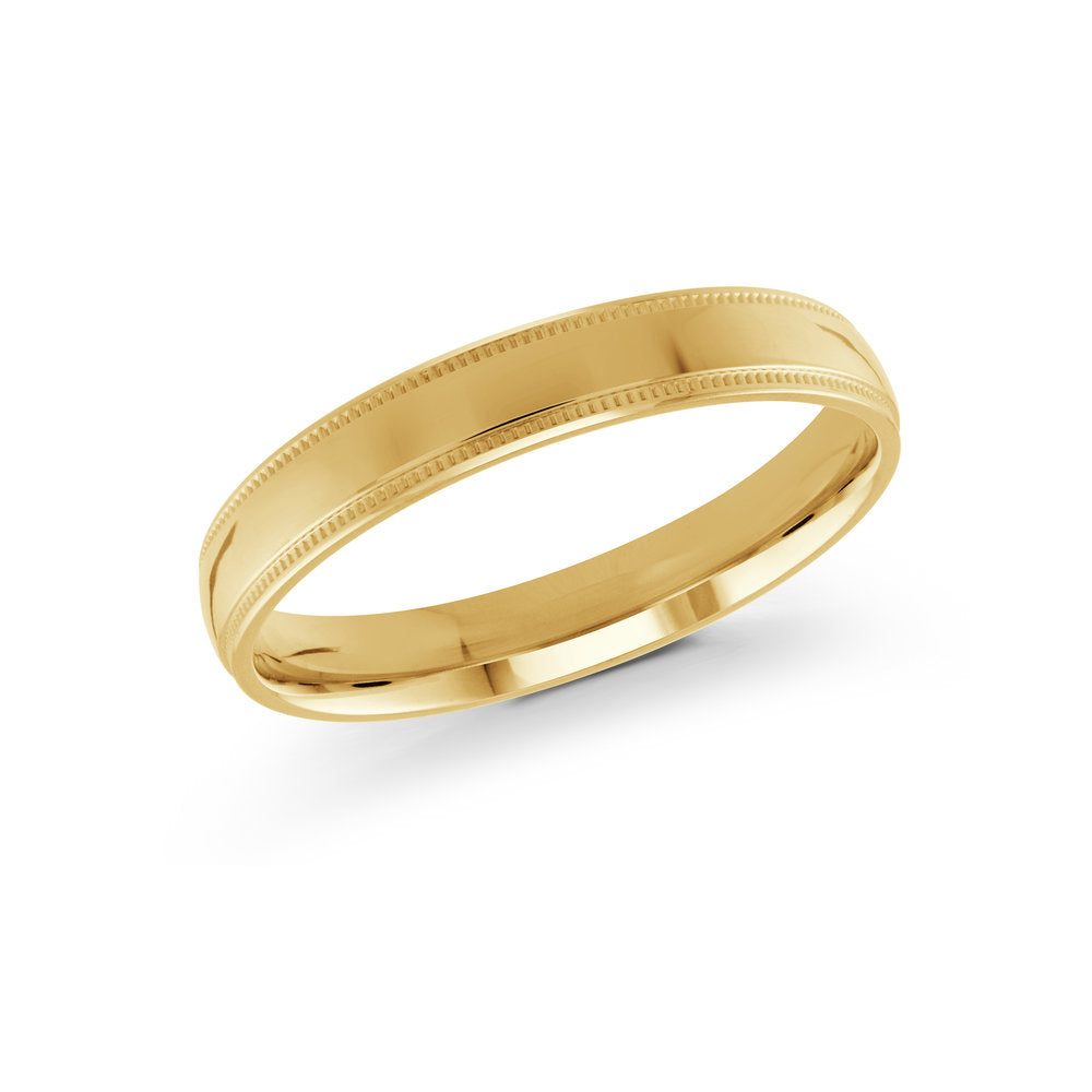 Elegant 3mm Women's Gold Milgrain Wedding Band Ring - Perfect for Bridal Jewelry, Engagement, and Anniversary Gifts