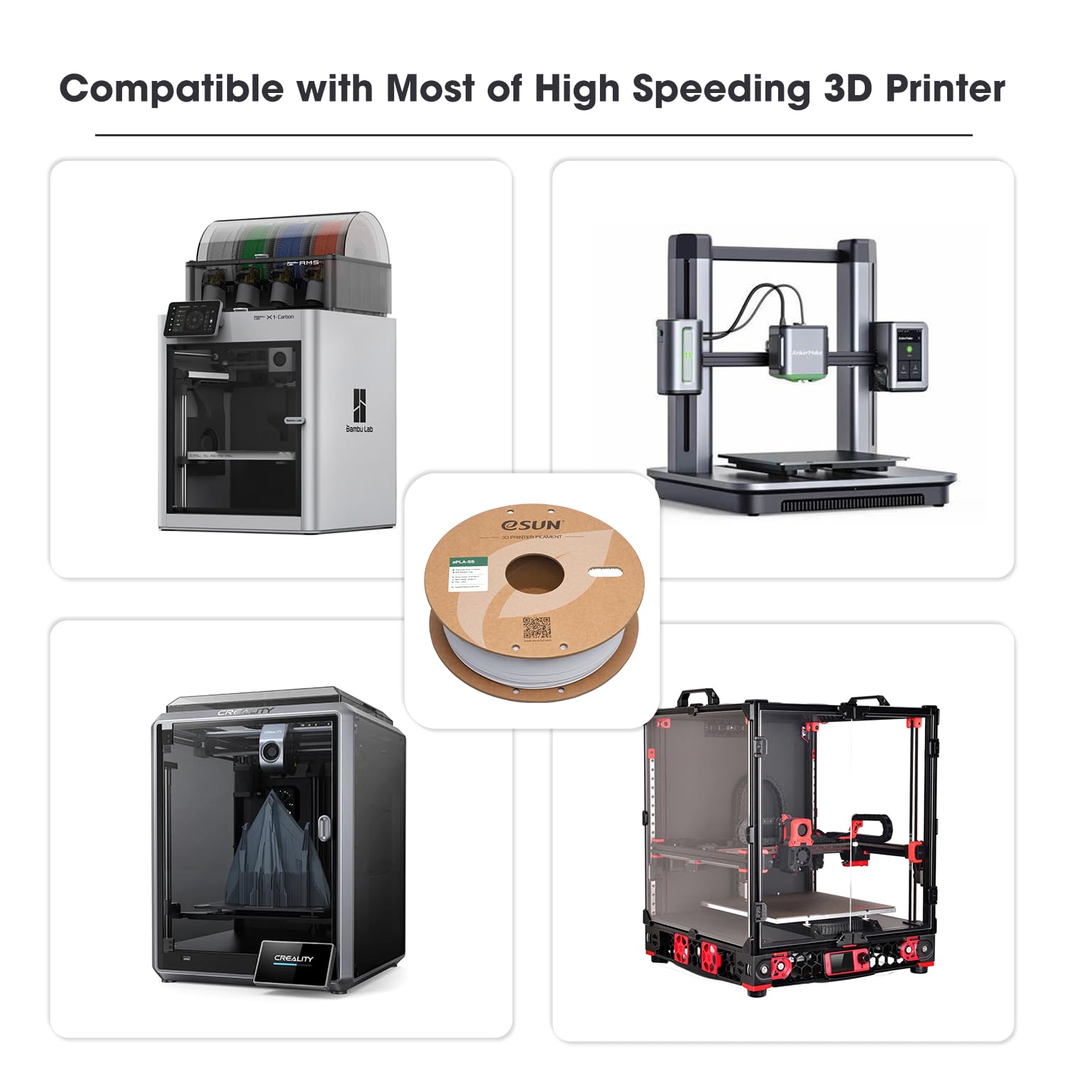 eSUN PLA 3D Printer Filament 1.75mm, High Speed Printing with +/- 0.02mm Precision, 1kg Spool (2.2lbs) - Vibrant Orange | Perfect for Rapid Prototyping, DIY Projects & Home Decor Creations