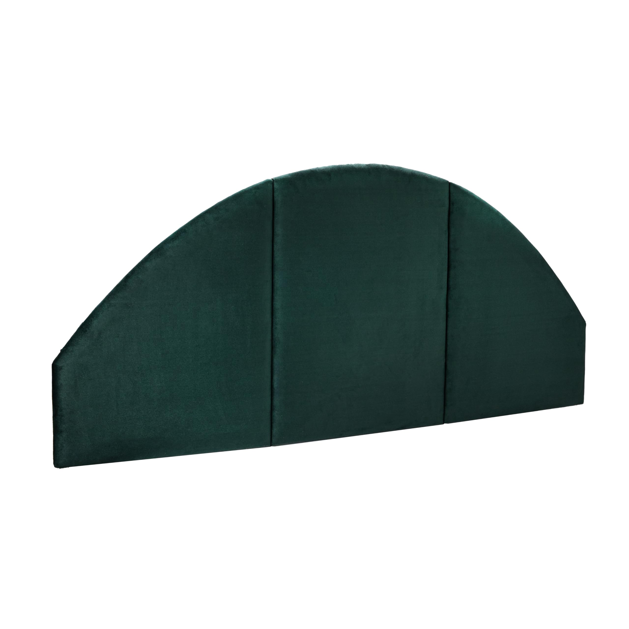 Main + Mesa NoSom Upholstered Velvet Sound Reducing Panel Arched Headboard - Emerald Green Queen Size Bed Frame for Noise Reduction | Perfect for Bedroom Soundproofing, Home Theater Rooms & Apartment Living