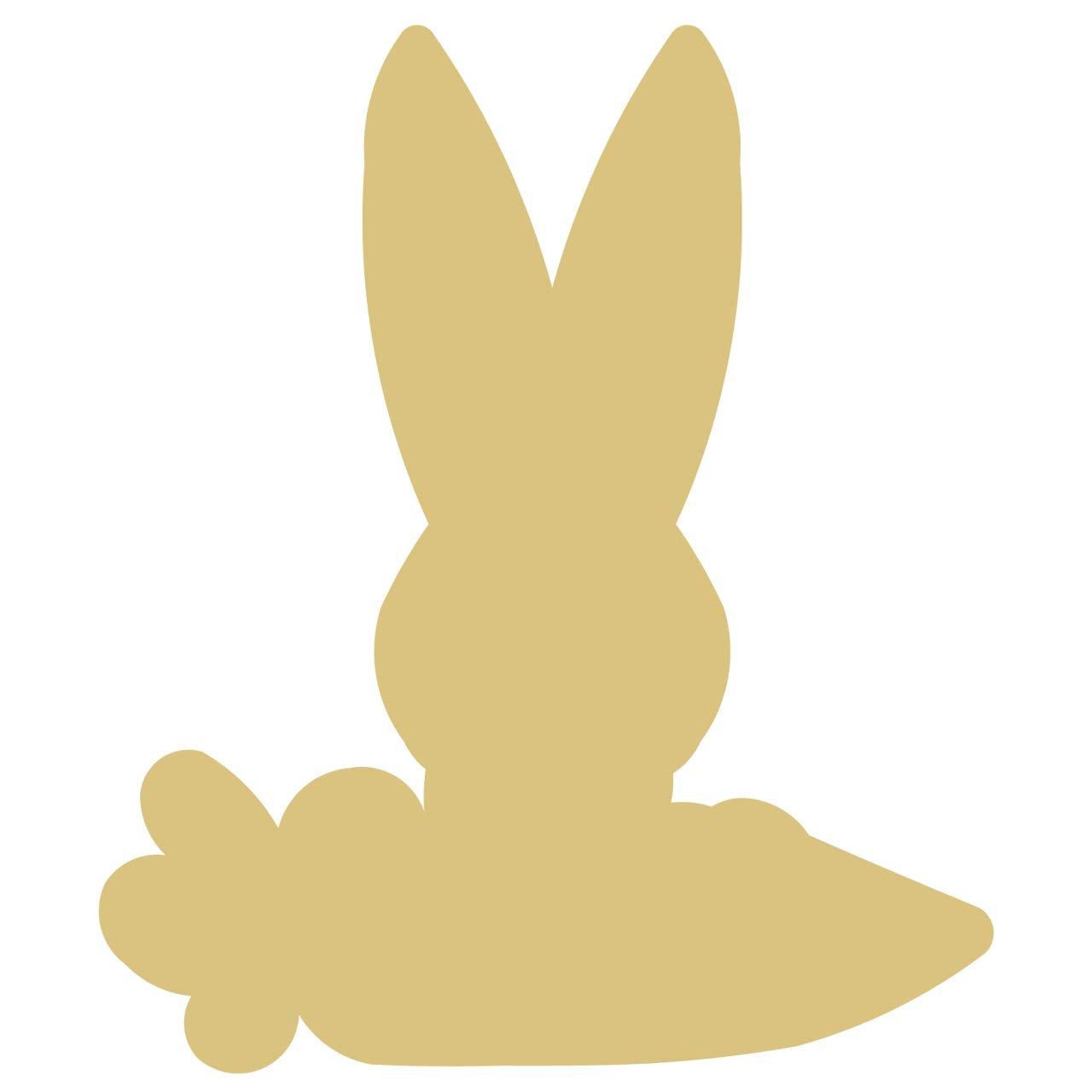 Unfinished Wood Rabbit Cutout - DIY Easter Decor, Spring Door Hanger, Nursery Wall Art - MDF Animal Shape for Painting & Crafting - Perfect for Easter Decorations, Baby Showers & Spring Home Decor
