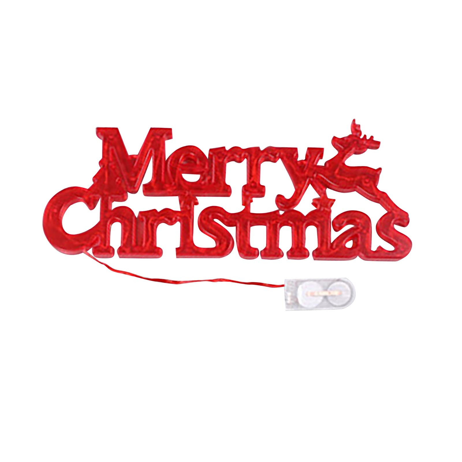 Merry Christmas LED Lights - Decorative Holiday String Lights for Wreaths, Letters, Desktop, Party, Patio & Garden Decor | Indoor & Outdoor Christmas Decorations