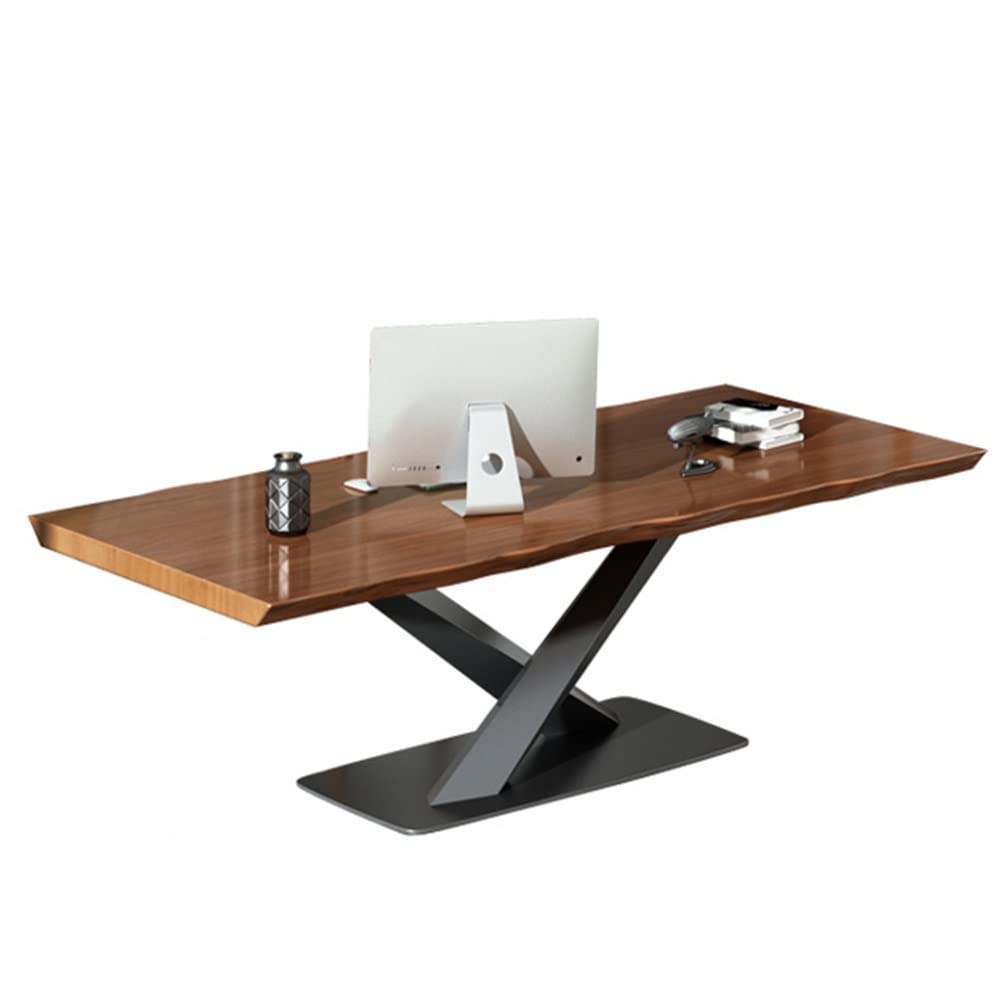 Modern Industrial Solid Wood Computer Desk - 59.1