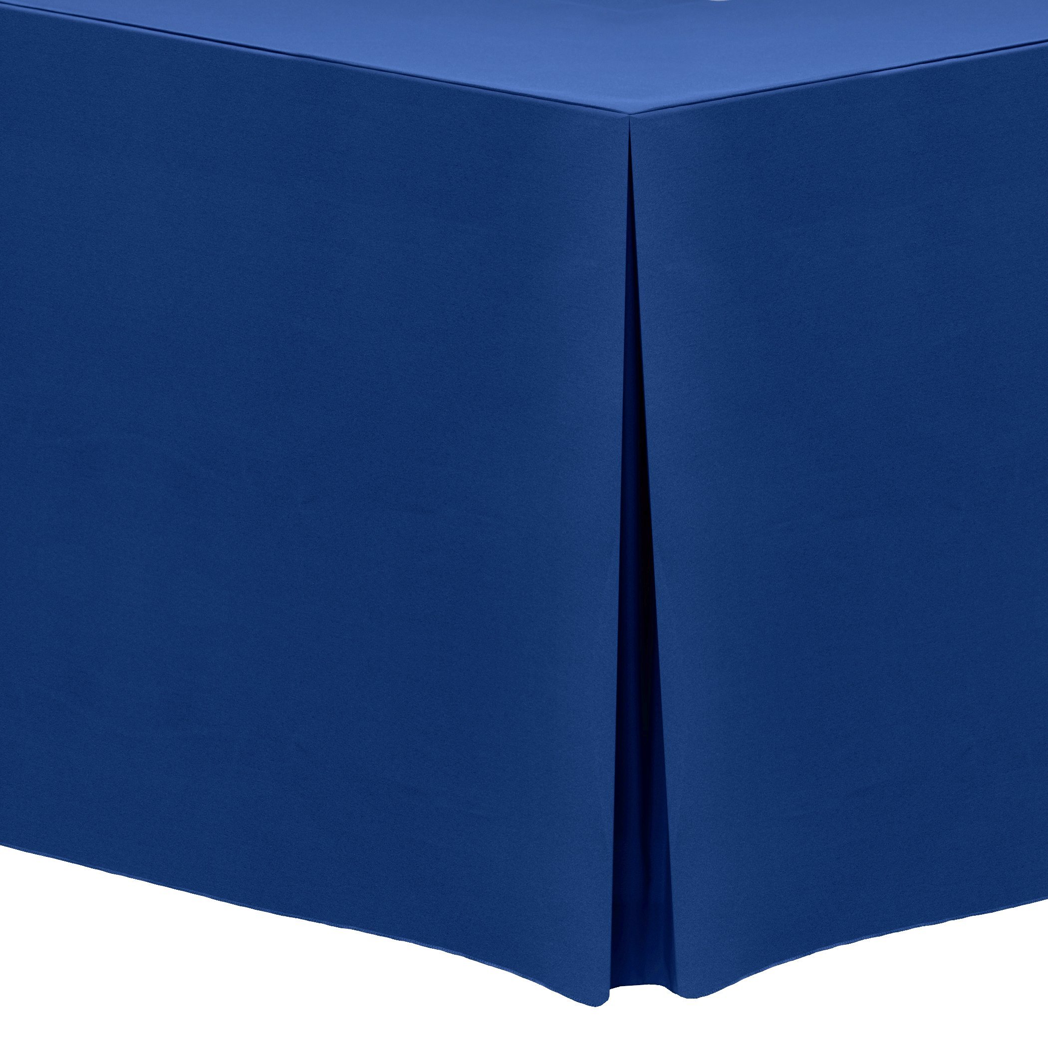Ultimate Textile - 3 Pack 4 ft. Fitted Polyester Tablecloth for 24 x 48-Inch Rectangular Tables - Royal Blue - Perfect for Weddings, Parties & Banquets