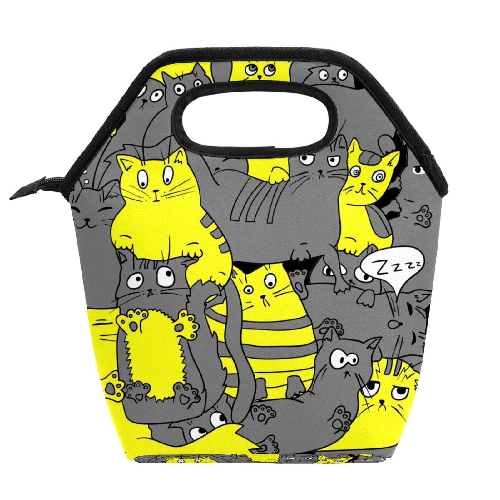 Insulated Lunch Box for Women & Men - Thermal Reusable Lunch Bag for Adults & Kids - Perfect for Office, School, Picnics & Pet Food Storage (Cat & Dog Friendly)