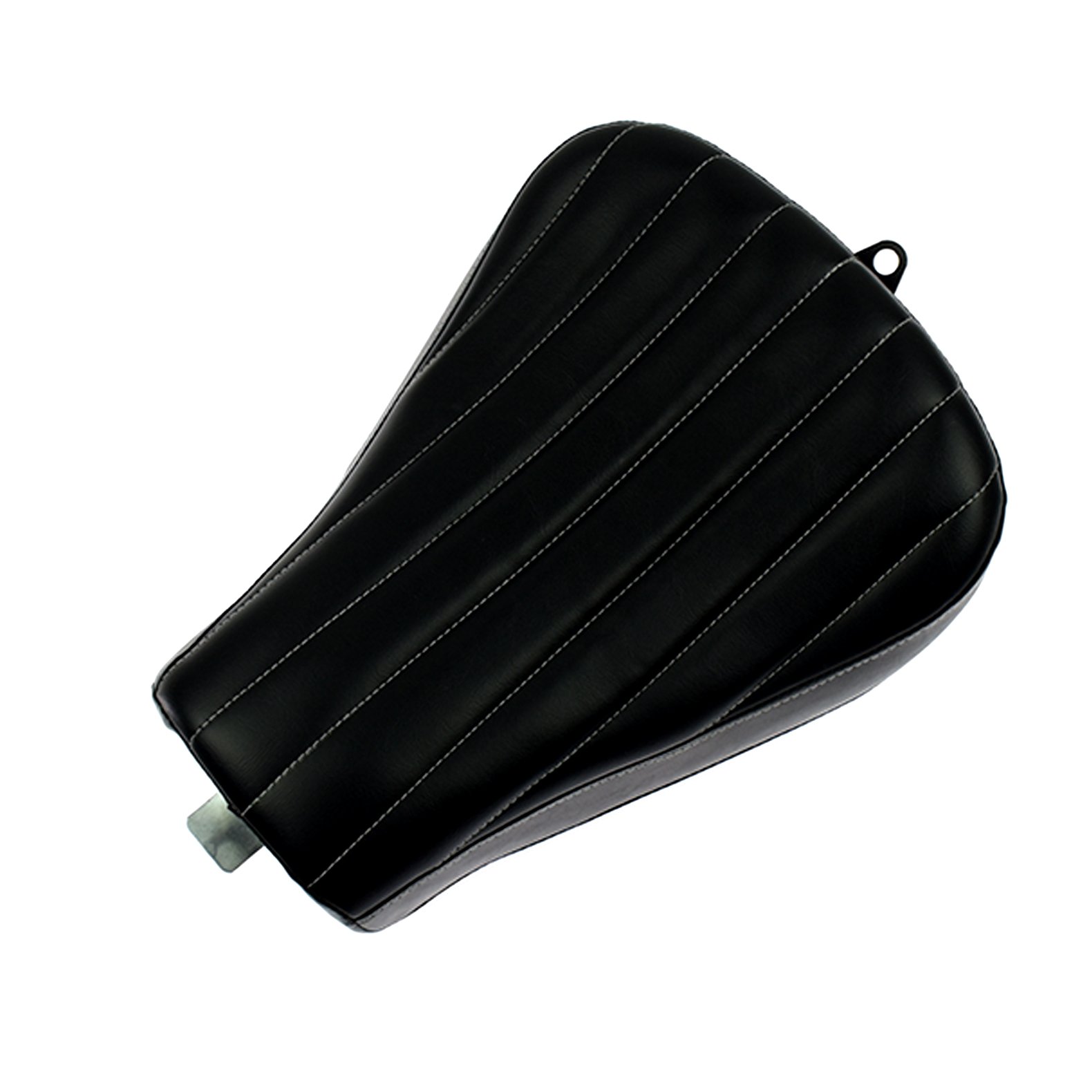 HD BUBALUS Motorcycle Solo Seat Cushion with Vertical Stripes - Compatible with Harley Sportster XL883, XL1200, X48 & 72 - Comfortable Front Driver Pad for Long Rides & Cruising