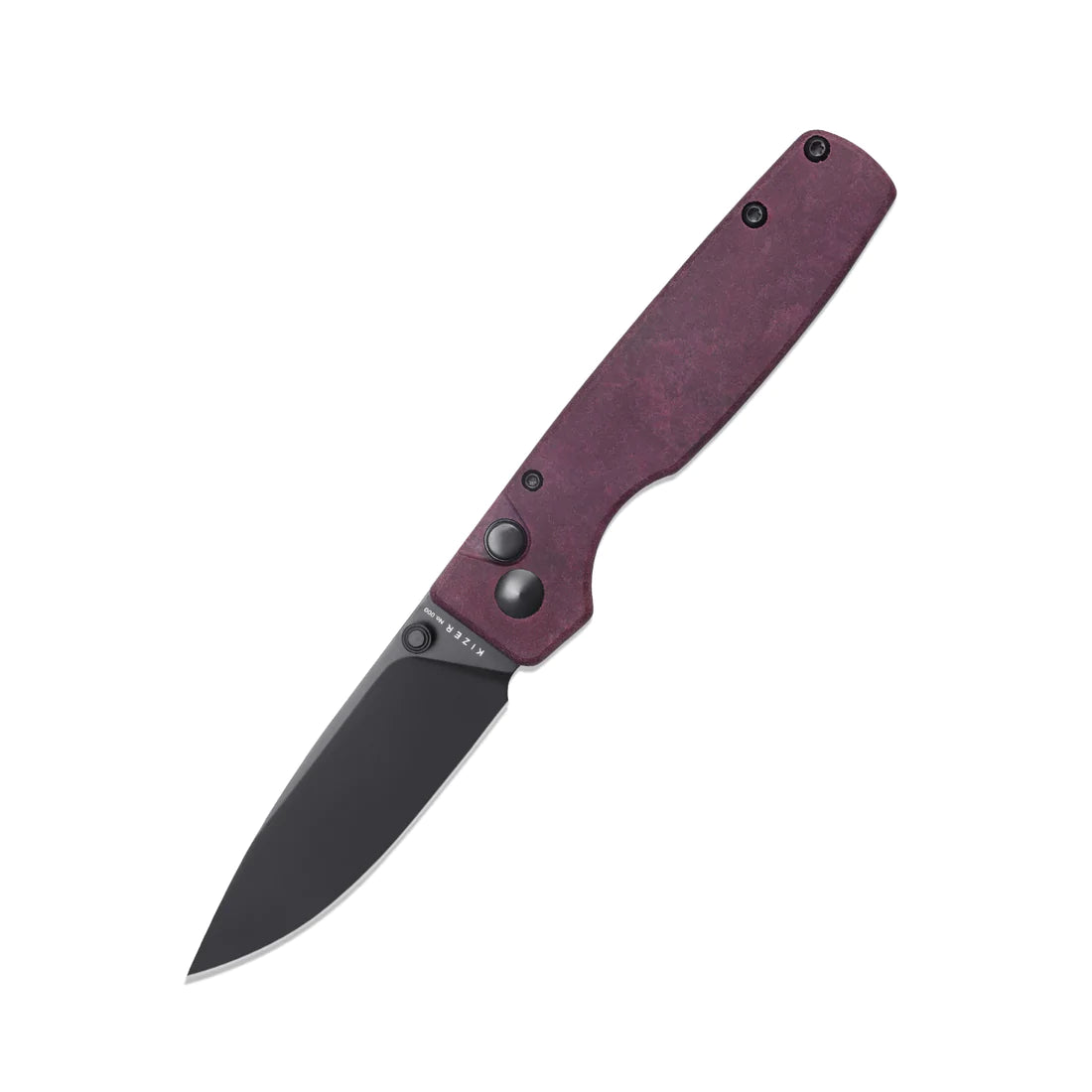 Kizer Original V3605C3 Folding Pocket Knife - Premium 154CM Steel Blade & Red Richlite Handle - EDC Tactical Knife for Camping, Hiking, Survival Gear