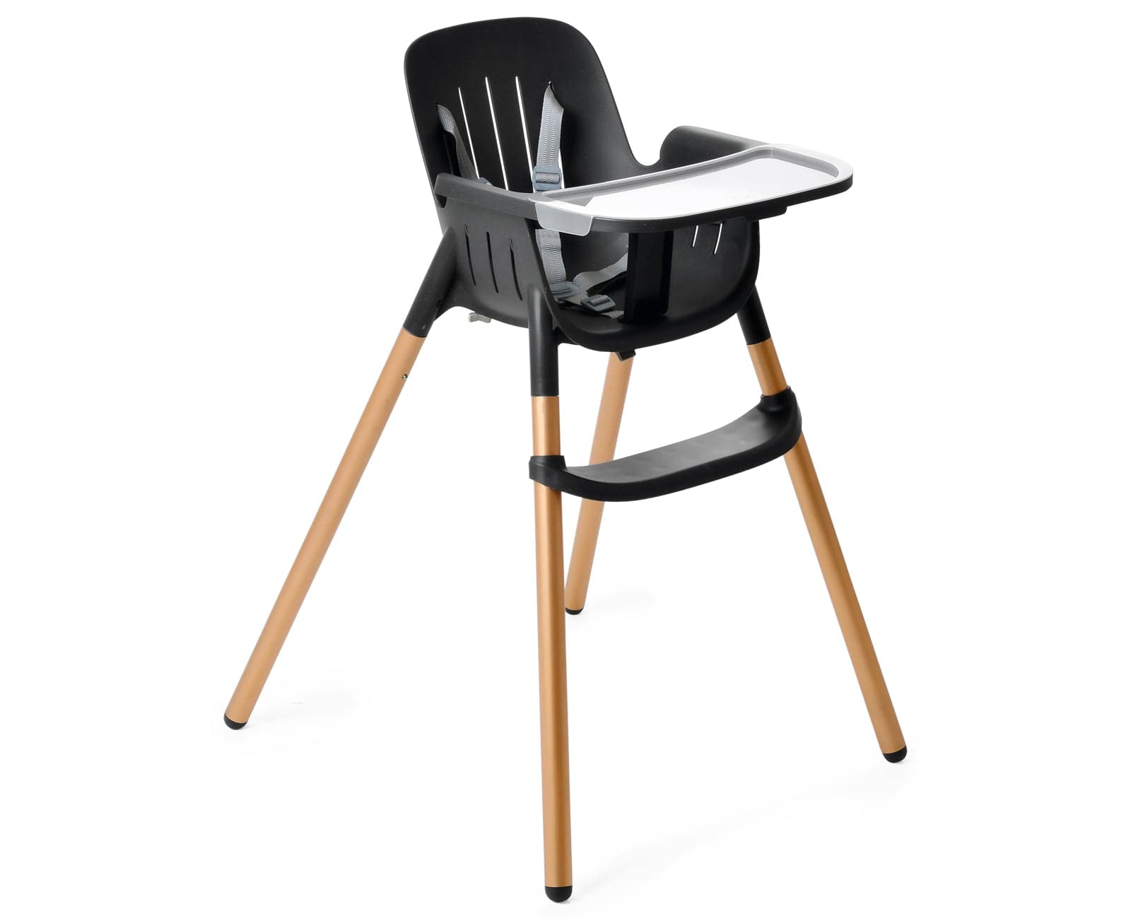 Peg Perego Poke High Chair for Babies & Toddlers - Adjustable Wooden Baby Feeding Chair with Safety Harness - Perfect for Dining, Weaning & Family Mealtime