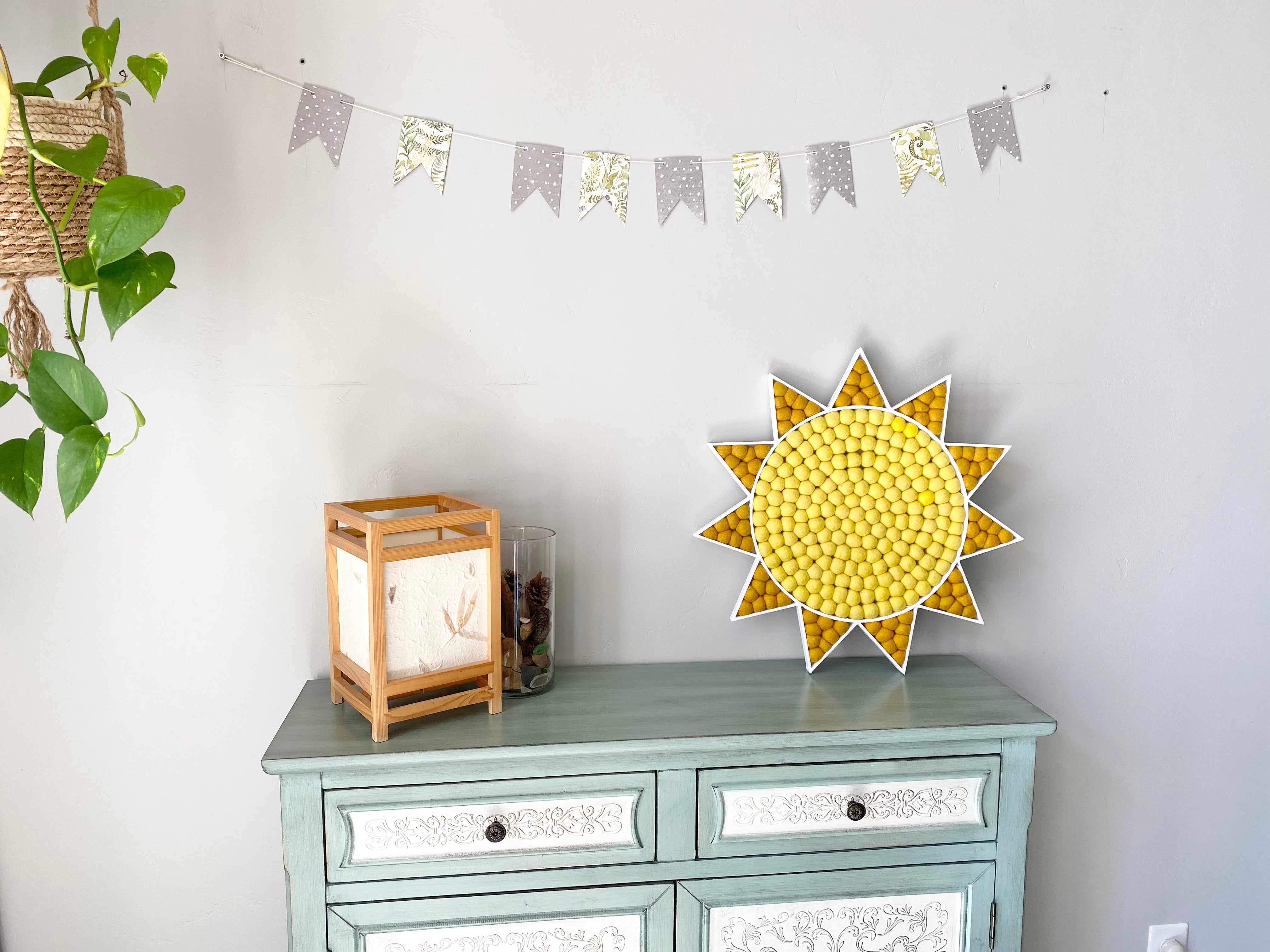 Sun Wall Hanging Decor - Handmade Boho Sunburst Wall Art for Living Room, Bedroom - Perfect for Home, Office & Yoga Studio Decor